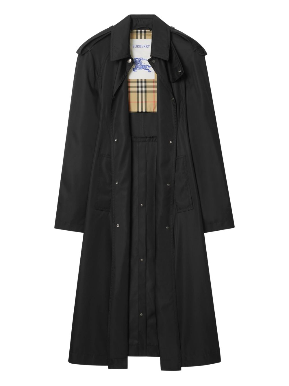 Burberry Nylon Trench Coat Black