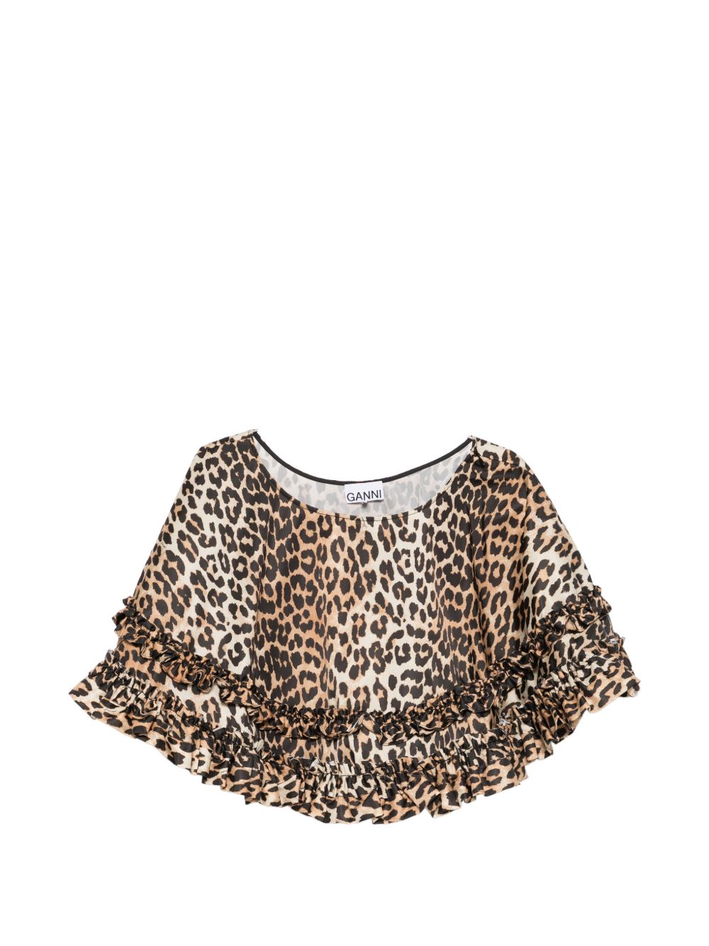 Ganni Nylon Mini Skirt Brown brown
