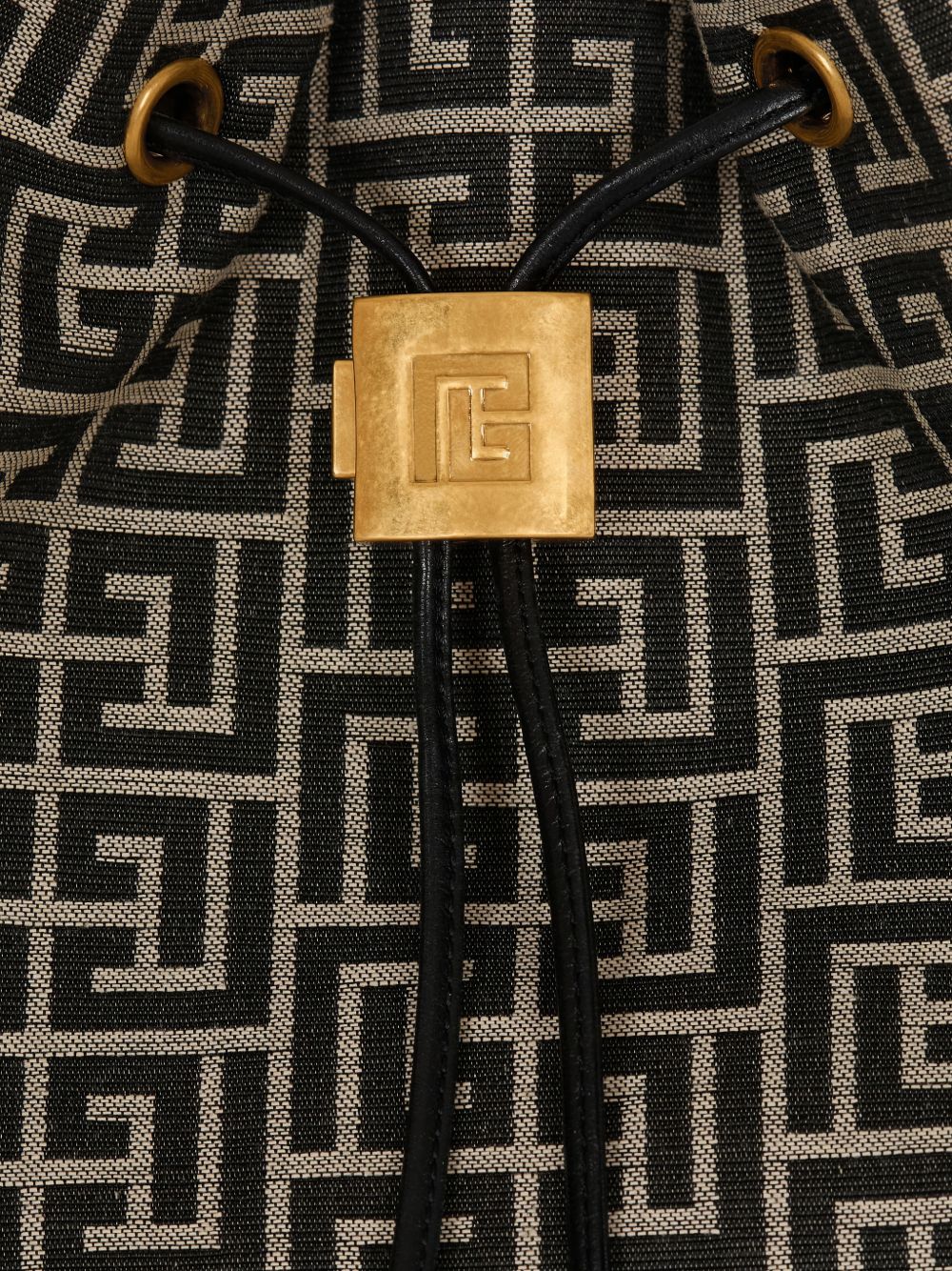 Balmain Sync Monogram Backpack Ivory