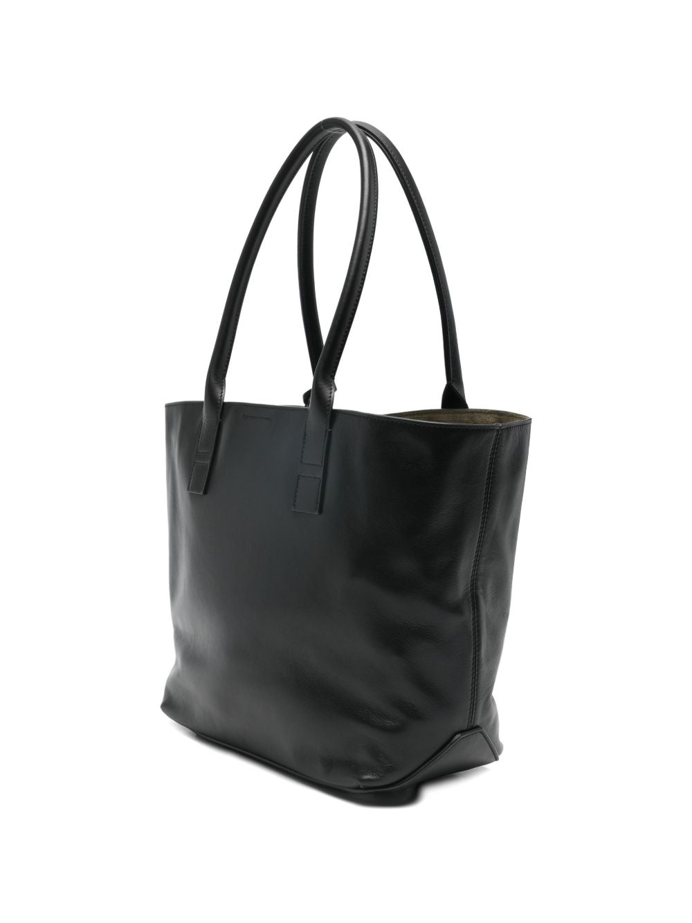 Hogan Small Embossed Leather Tote Black