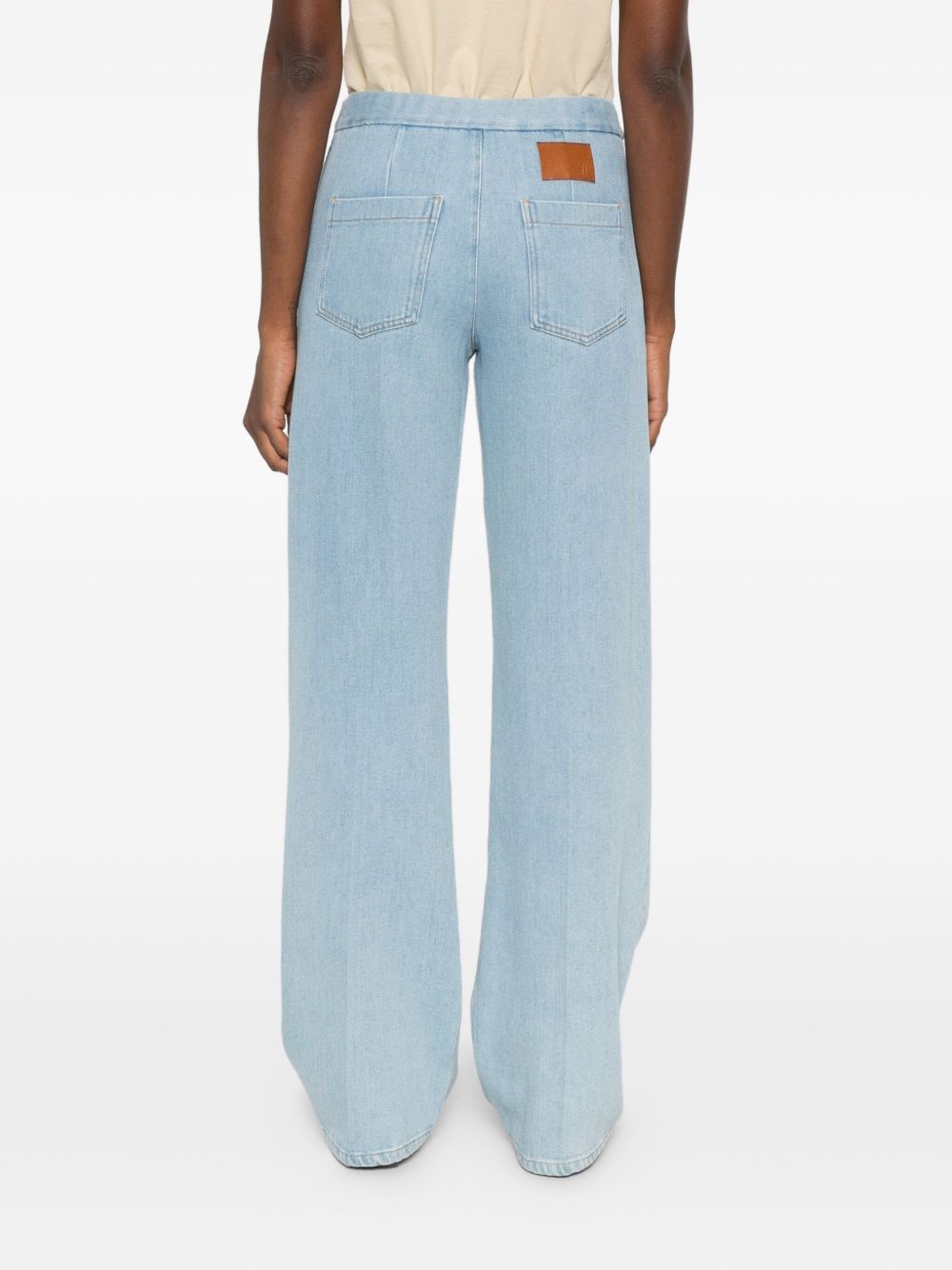 Forte Forte High-Waisted Denim Jeans Clear Blue