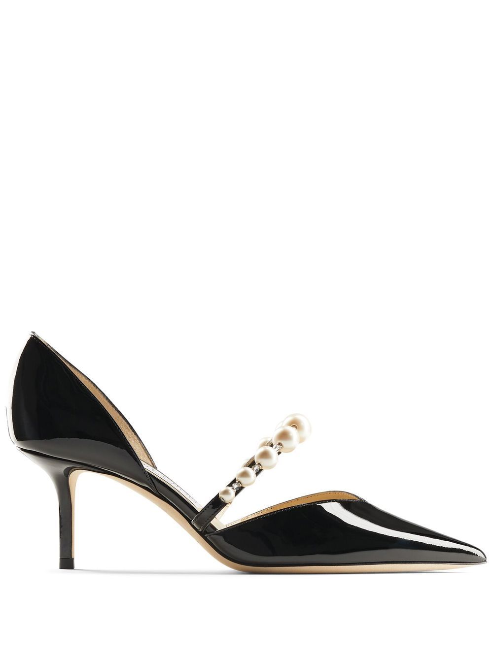 Jimmy Choo With Heel Silk Leather Pumps Black