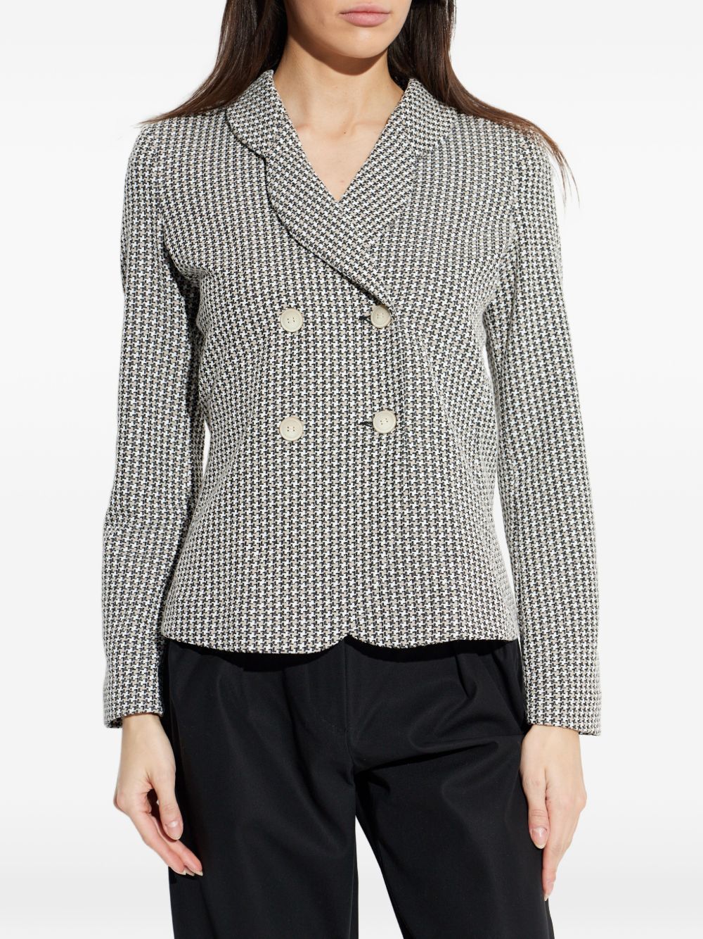 Emporio Armani Double-Breasted Blazer Jacket Beige