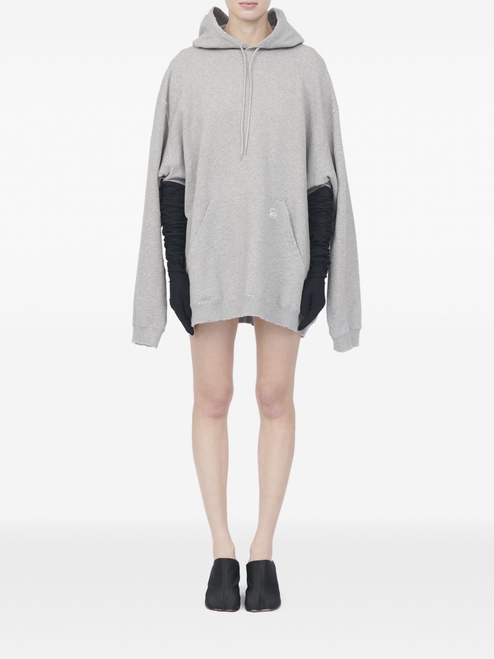 MM6 Maison Margiela Cotton Hooded Sweatdress Grey