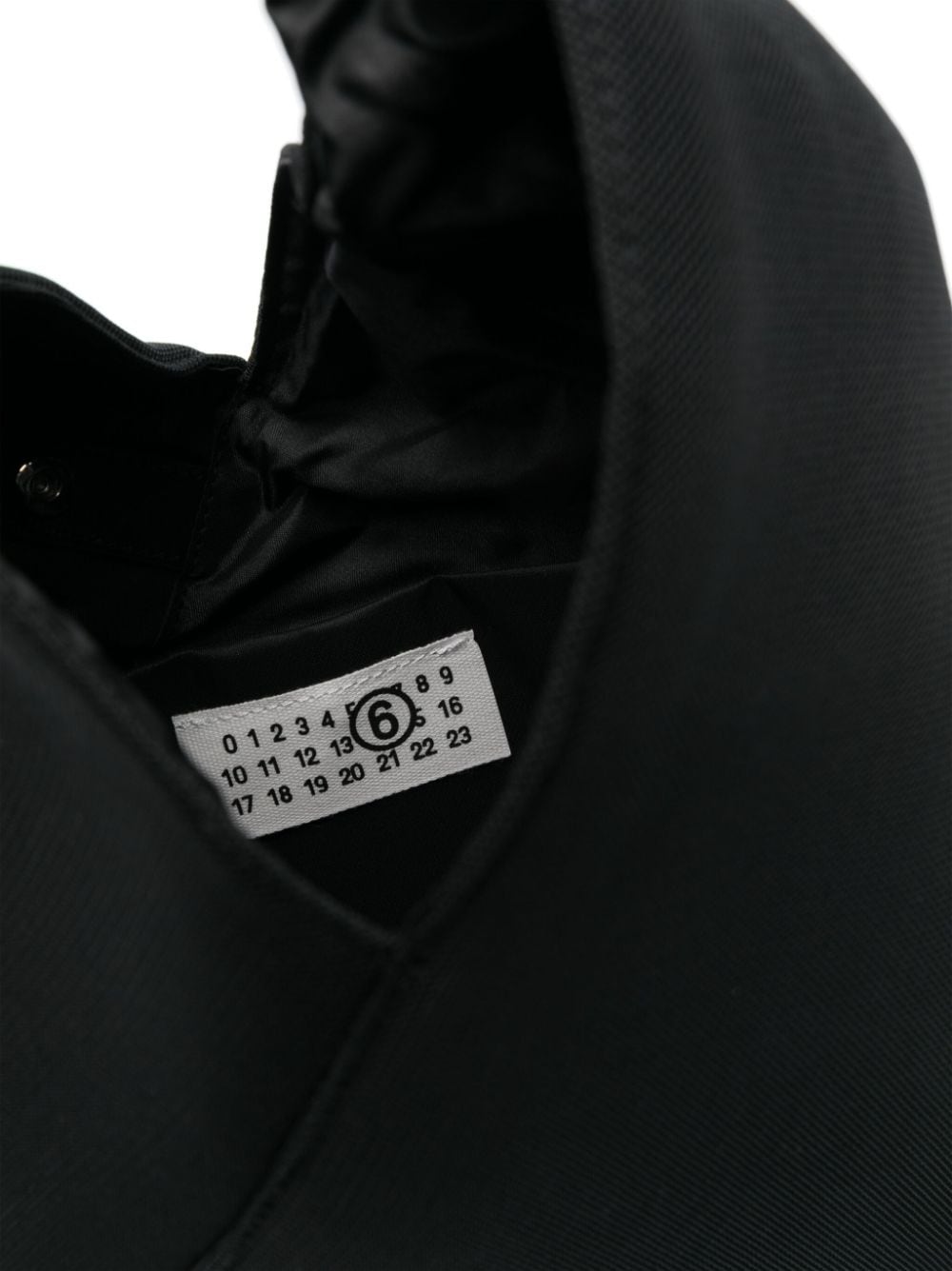 MM6 Maison Margiela Signature Numbers Canvas Handbag Black