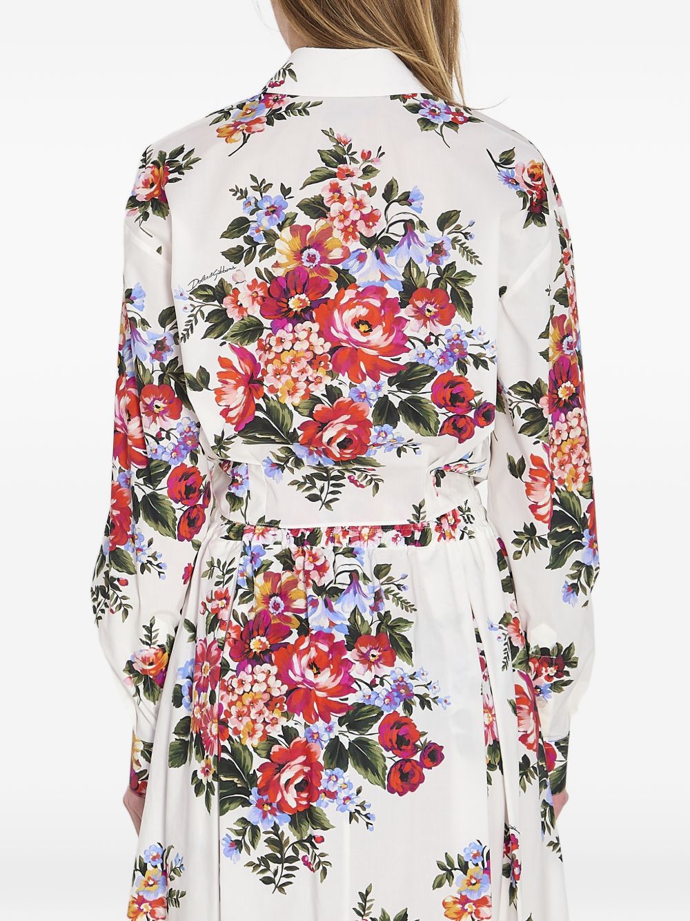 Dolce & Gabbana Floral Cotton Shirt White