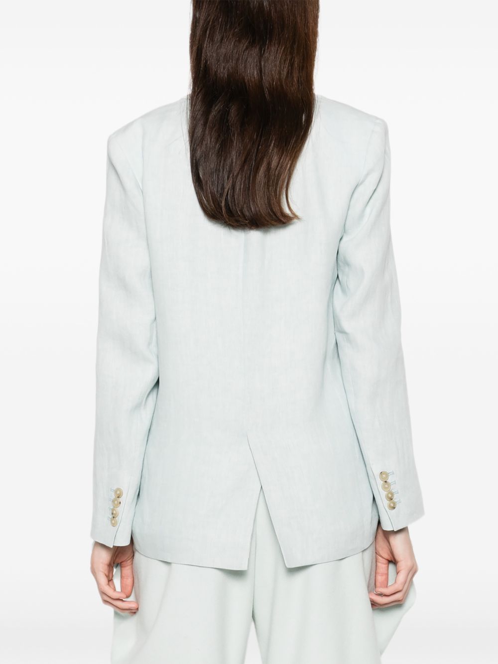 Forte Forte Linen single-breasted jacket LIGHT BLUE