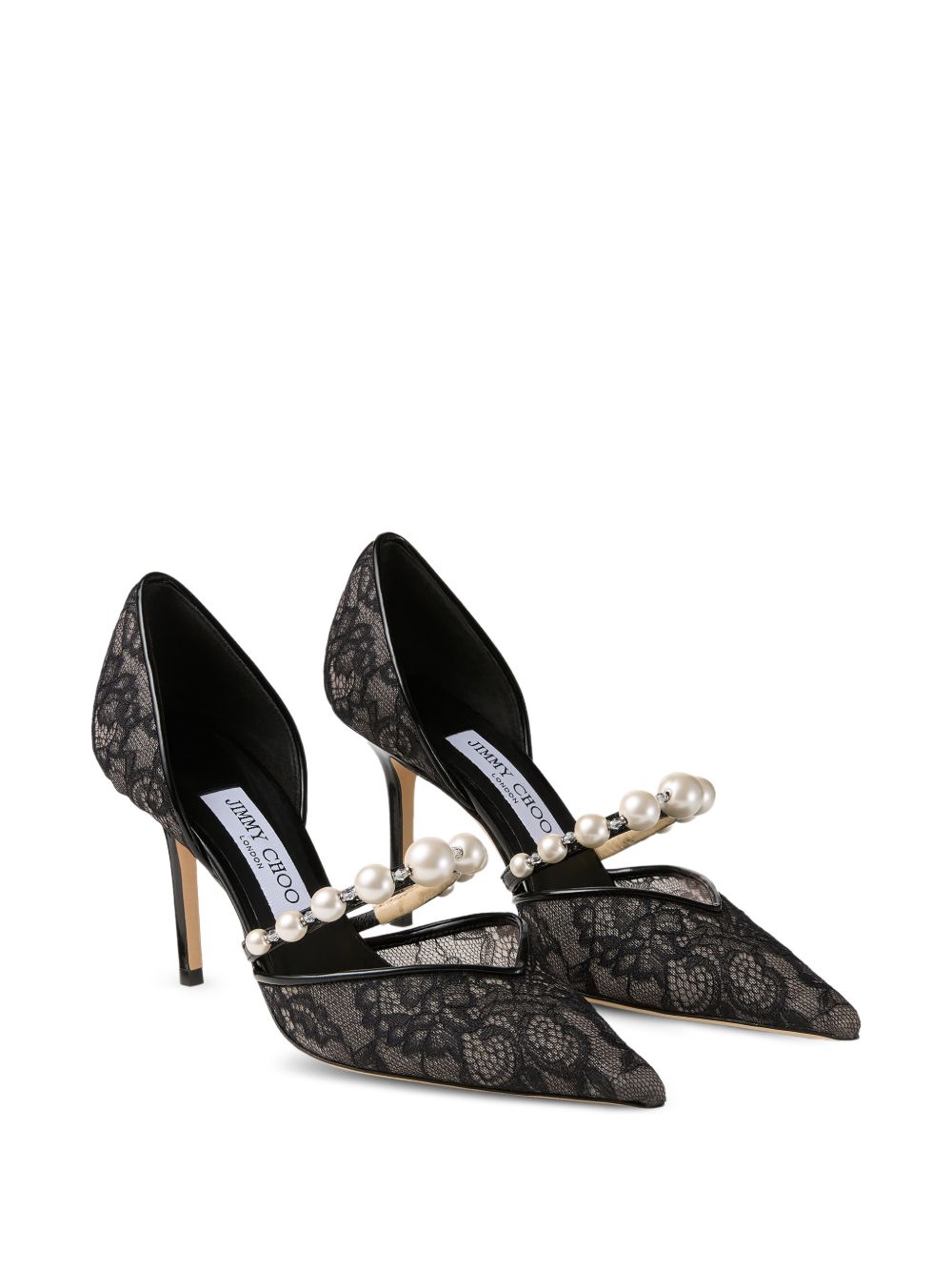 Jimmy Choo With Heel Leather Pumps Black