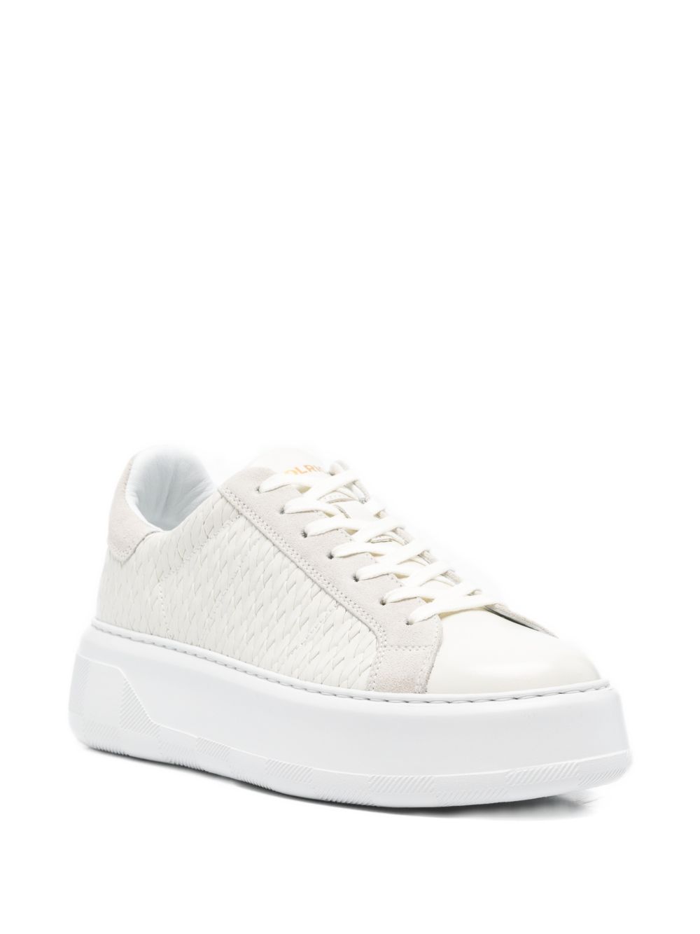 Woolrich Chunky Court leather sneakers WHITE