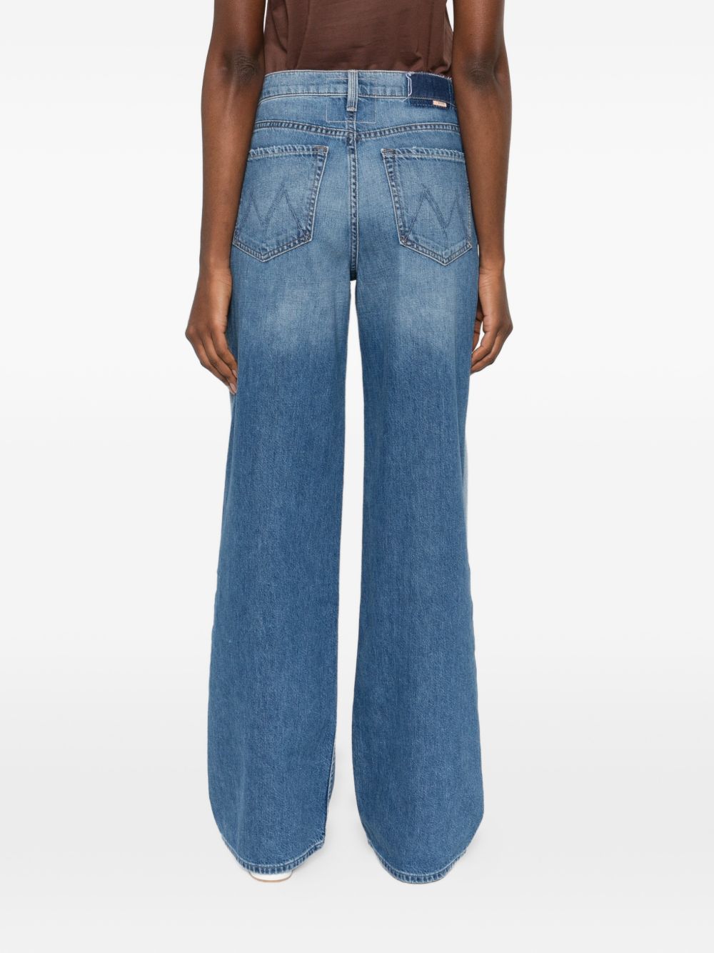 Mother Straight Leg Denim Jeans Blue