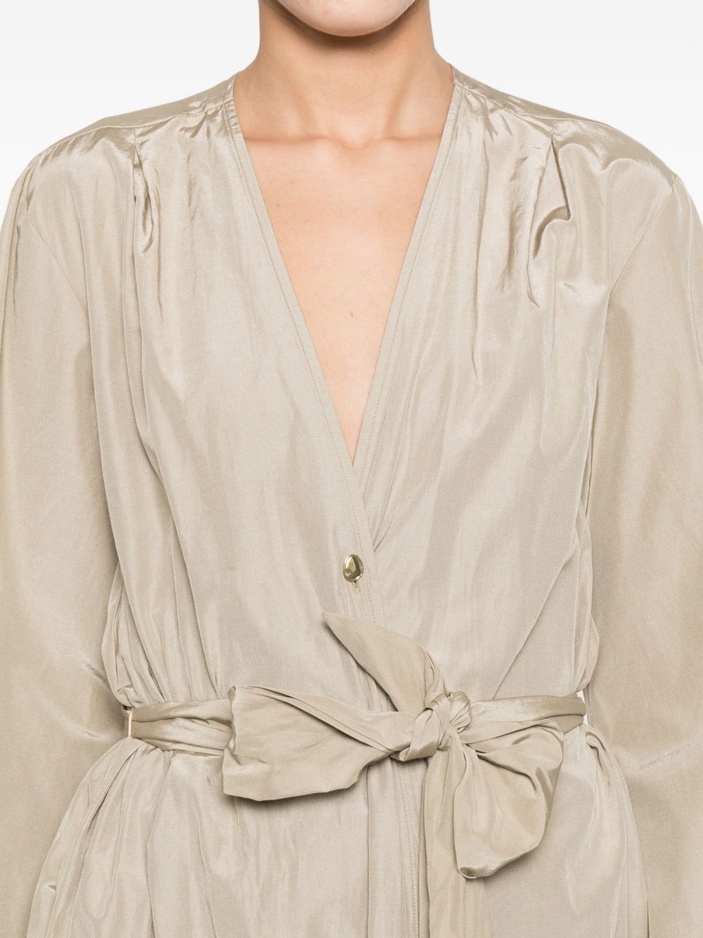 Forte Forte Sleeveless Midi Dress Beige
