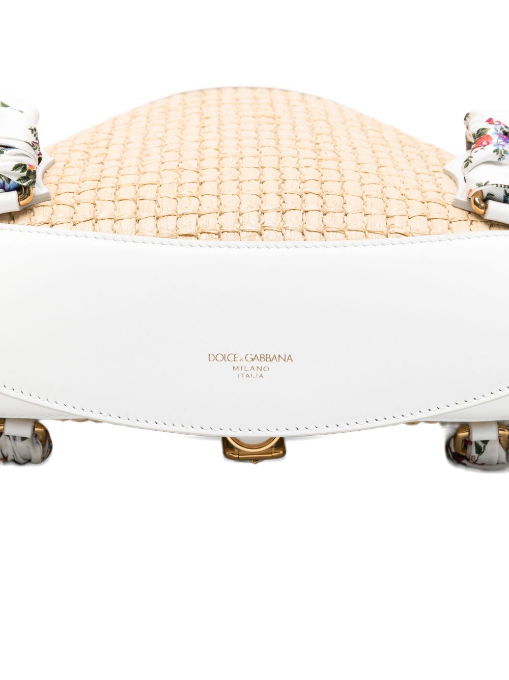 Dolce & Gabbana Capri Straw Shopper Bag Beige
