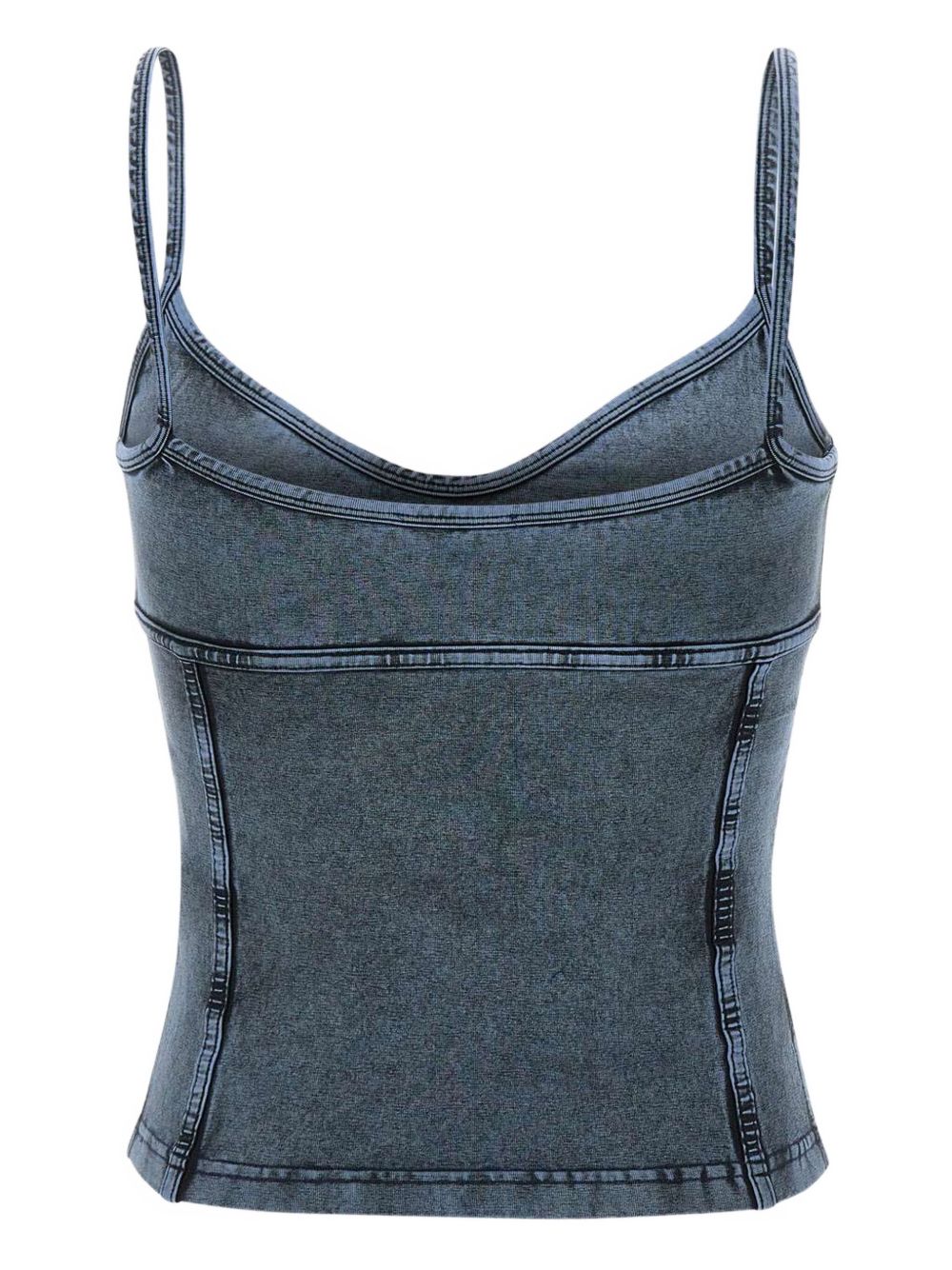 Diesel V-Neck Denim Tank Top Blue