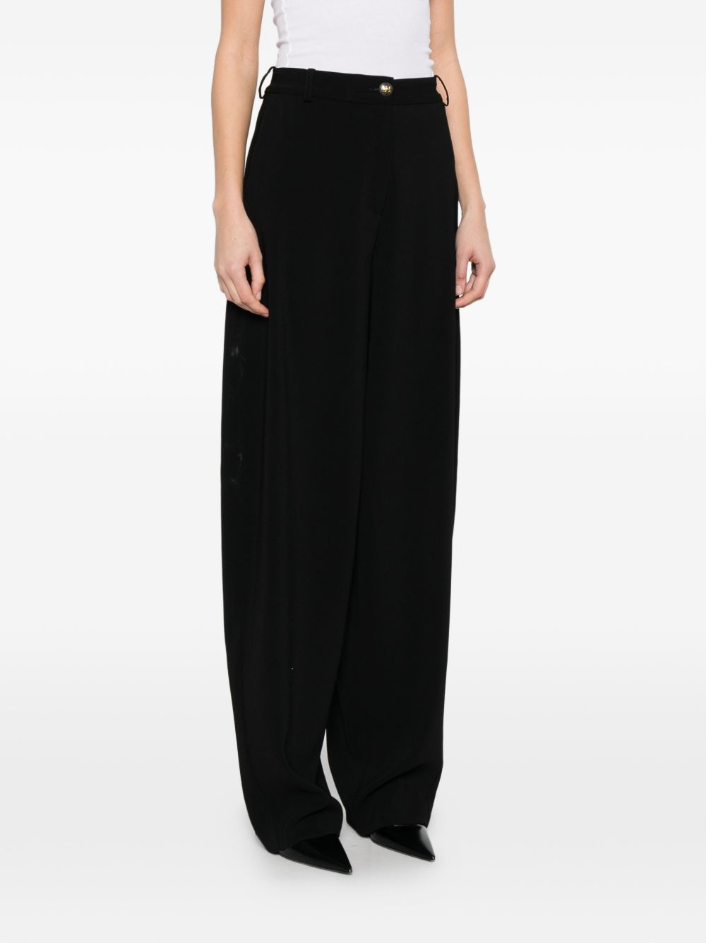 Elisabetta Franchi Wide-Leg Tailored Trousers Black black