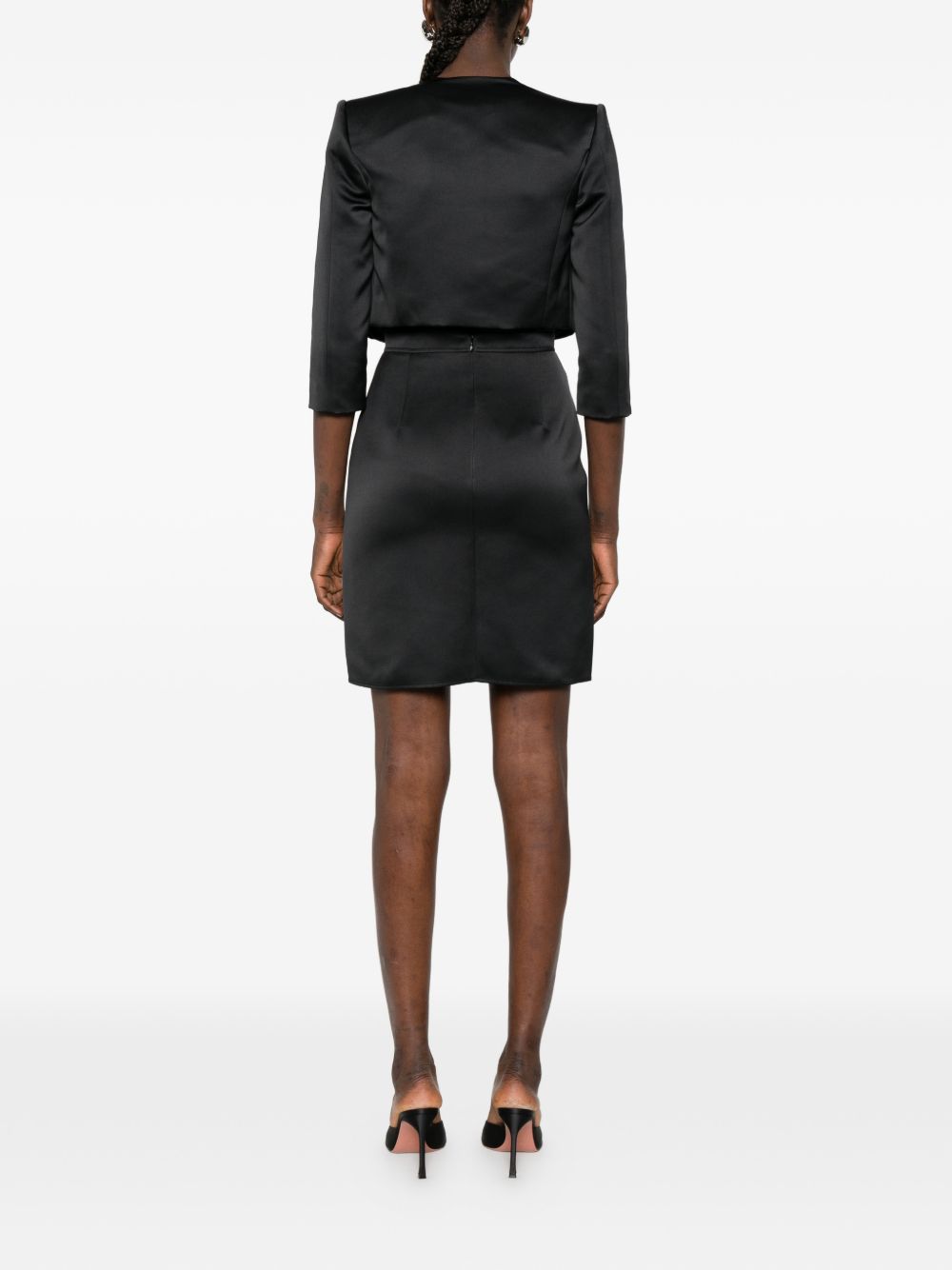 Elisabetta Franchi Midi Polyester Dress Black