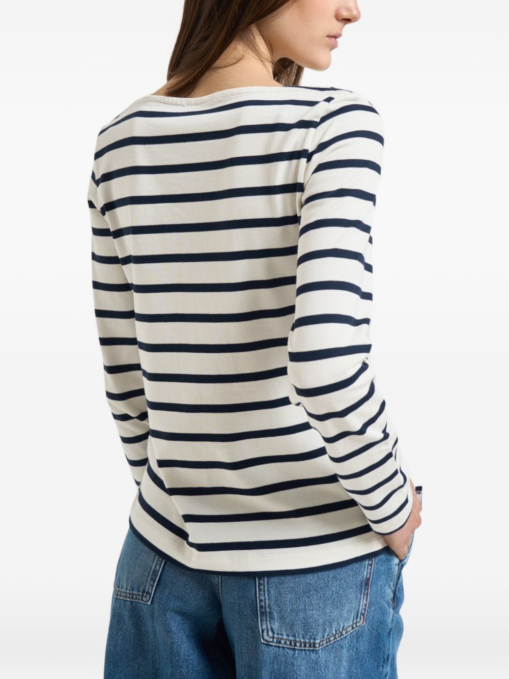 Semicouture Striped Silk Cotton Sweater Blue blue