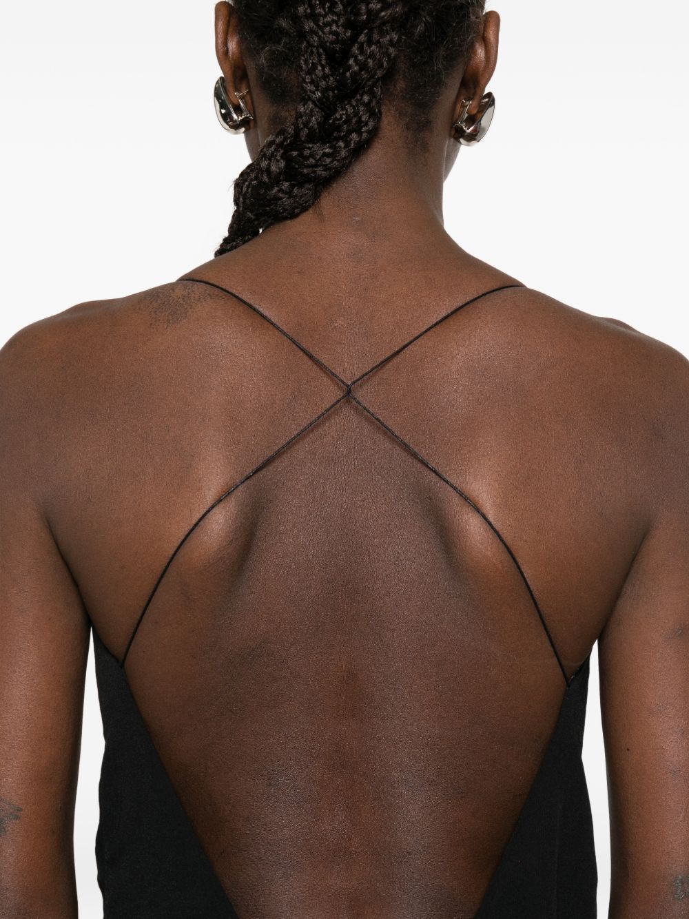 JACQUEMUS Abiha Long Viscose Dress Black