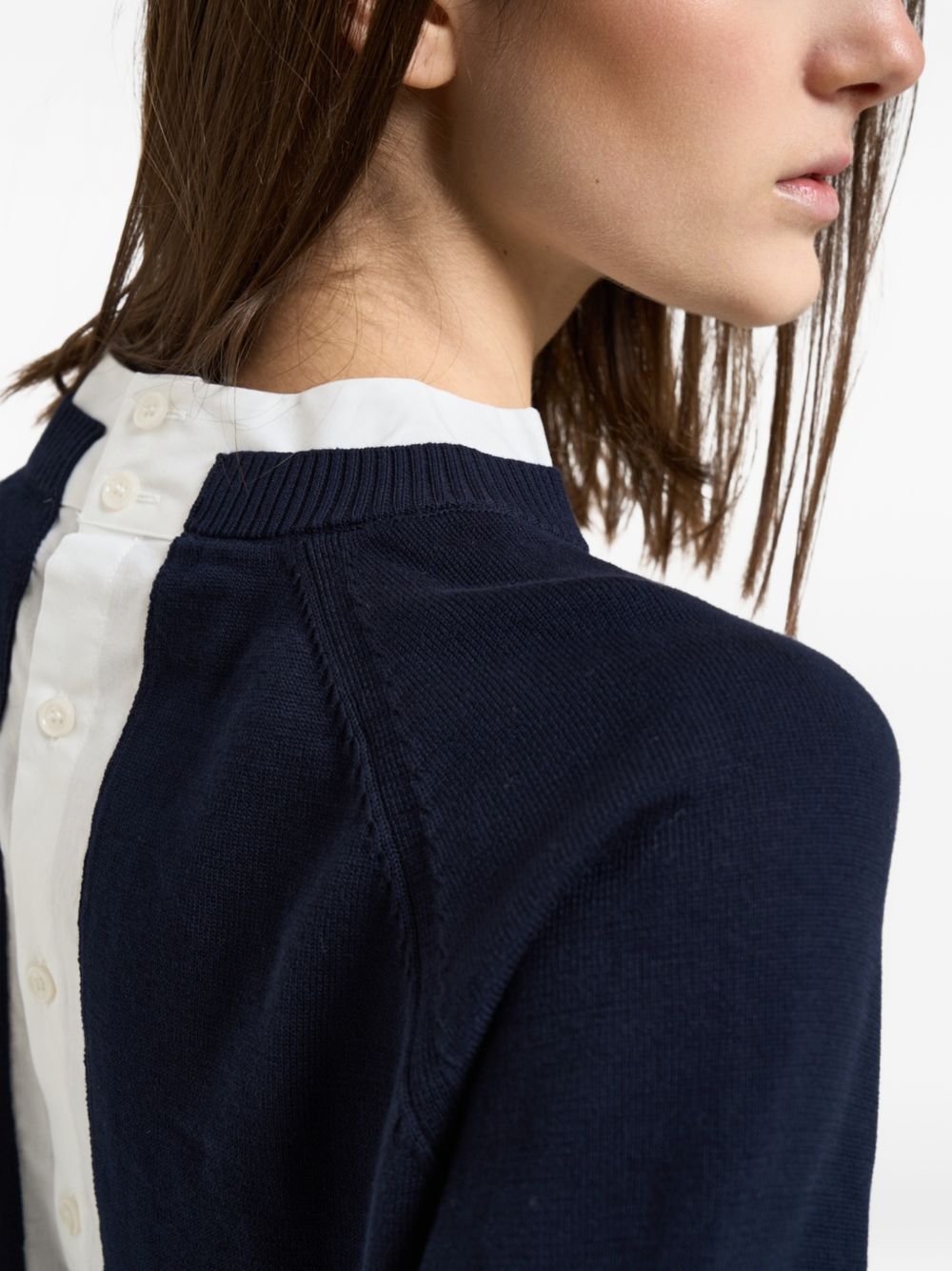 Semicouture Silk Blend Sweater Blue