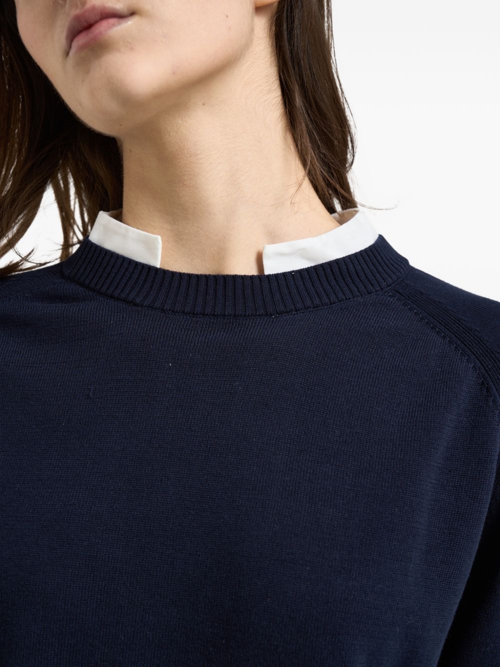 Semicouture Silk Blend Sweater Blue