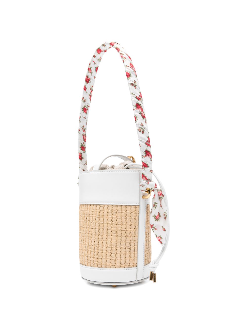 Dolce & Gabbana Capri Rafia Bucket Bag Beige