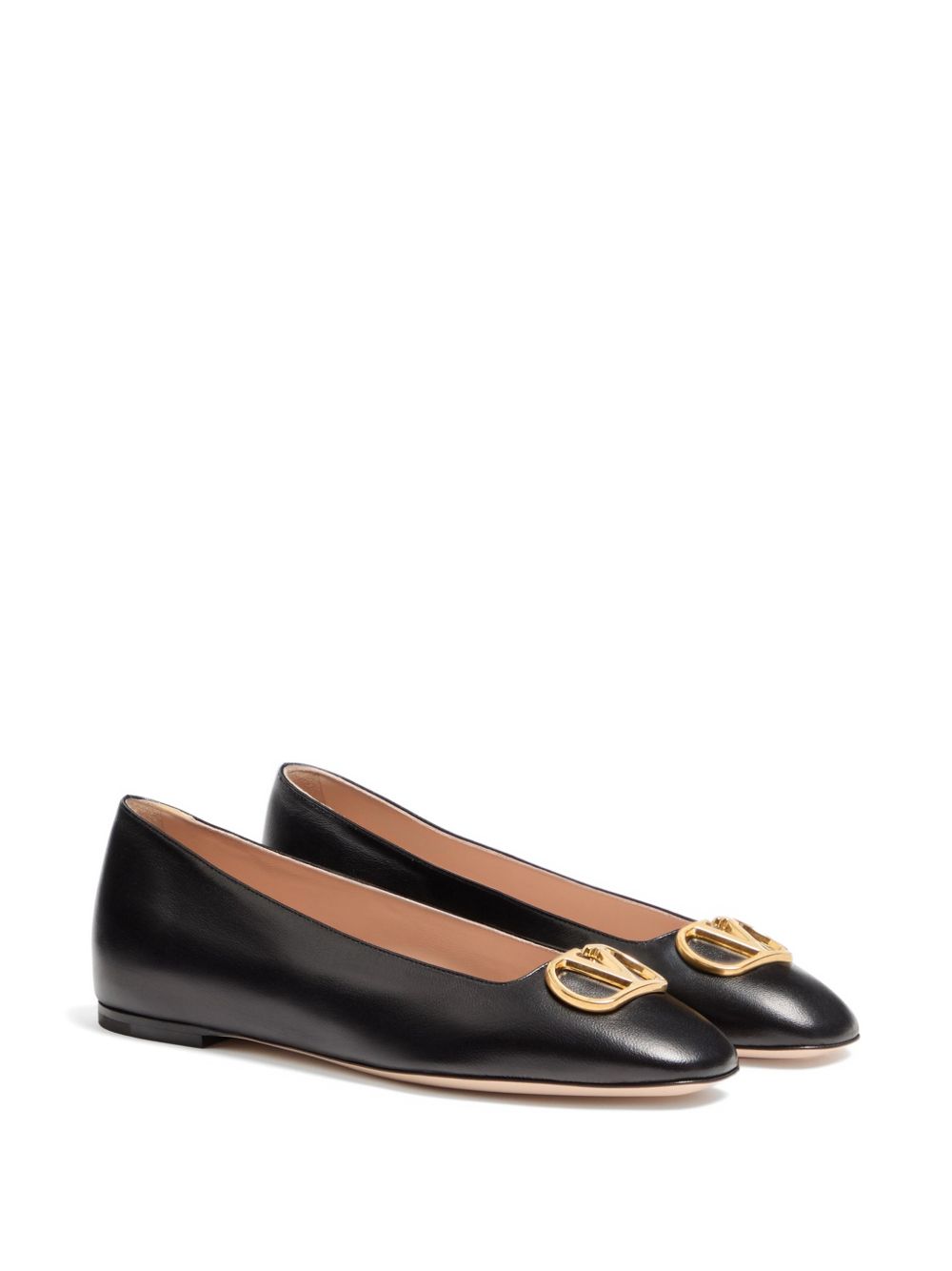 Valentino Garavani VLogo Signature leather ballets BLACK