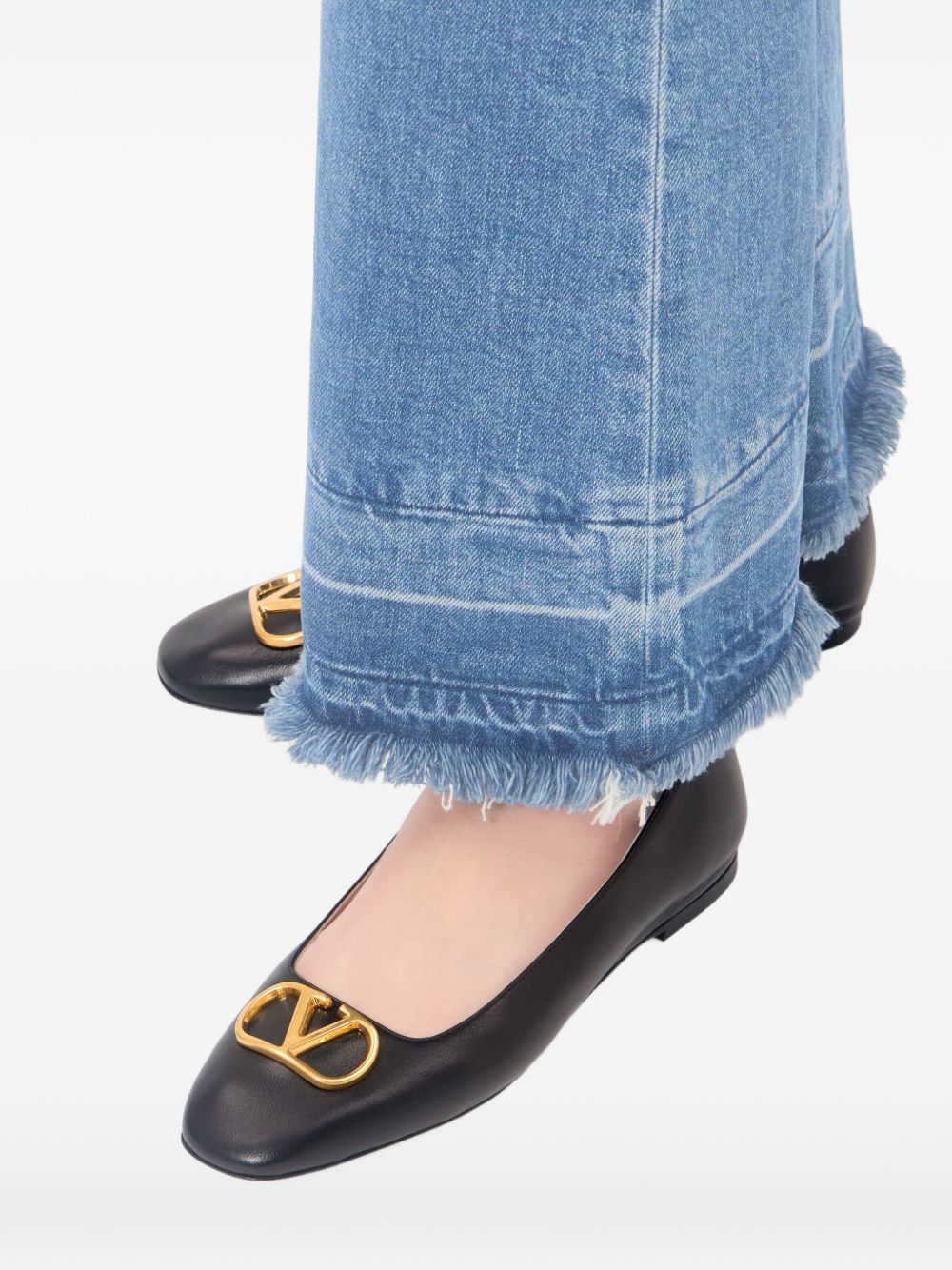 Valentino Garavani VLogo Signature leather ballets BLACK