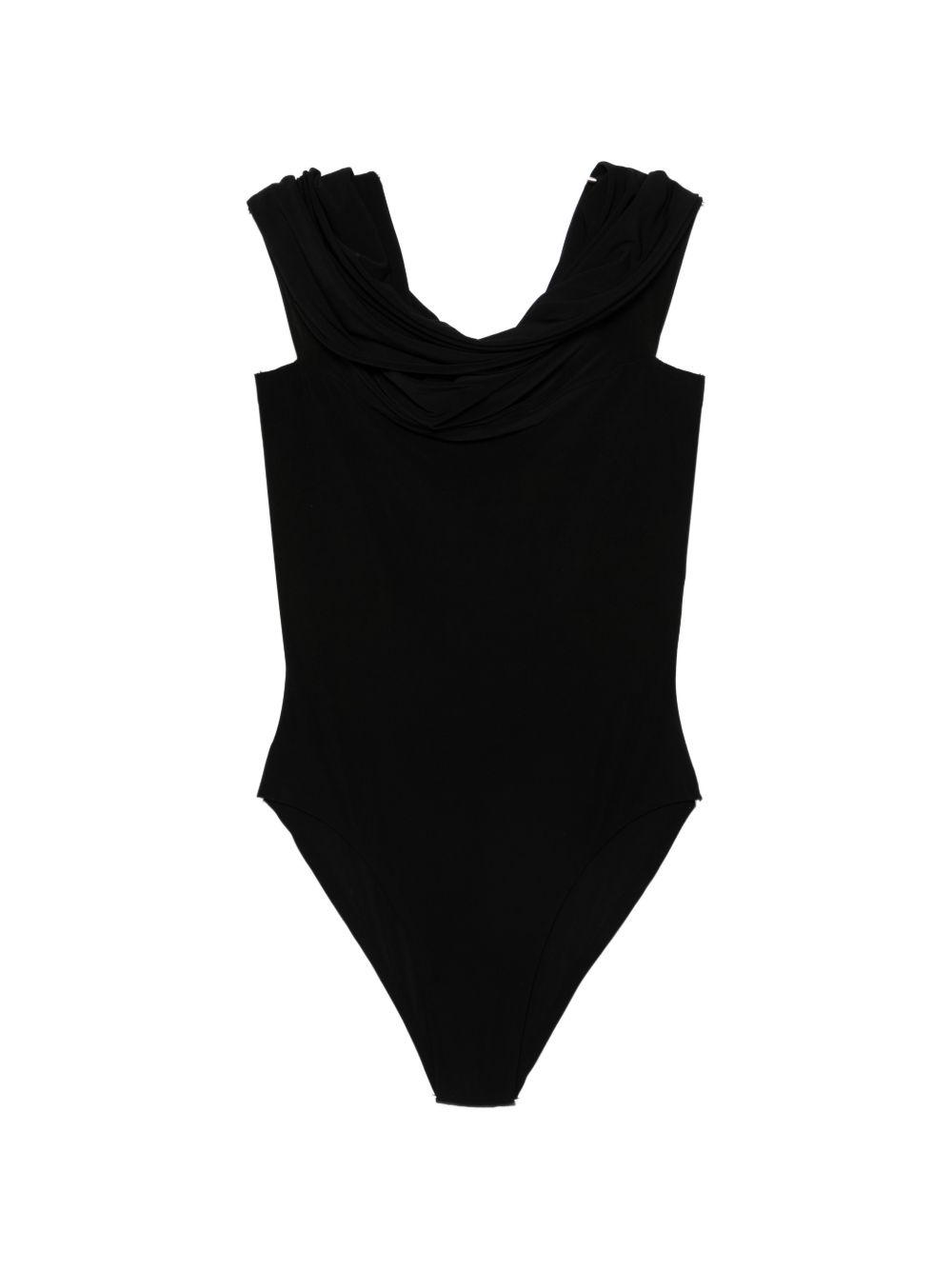 Norma Kamali Offshoulder Fitted Bodysuit Black