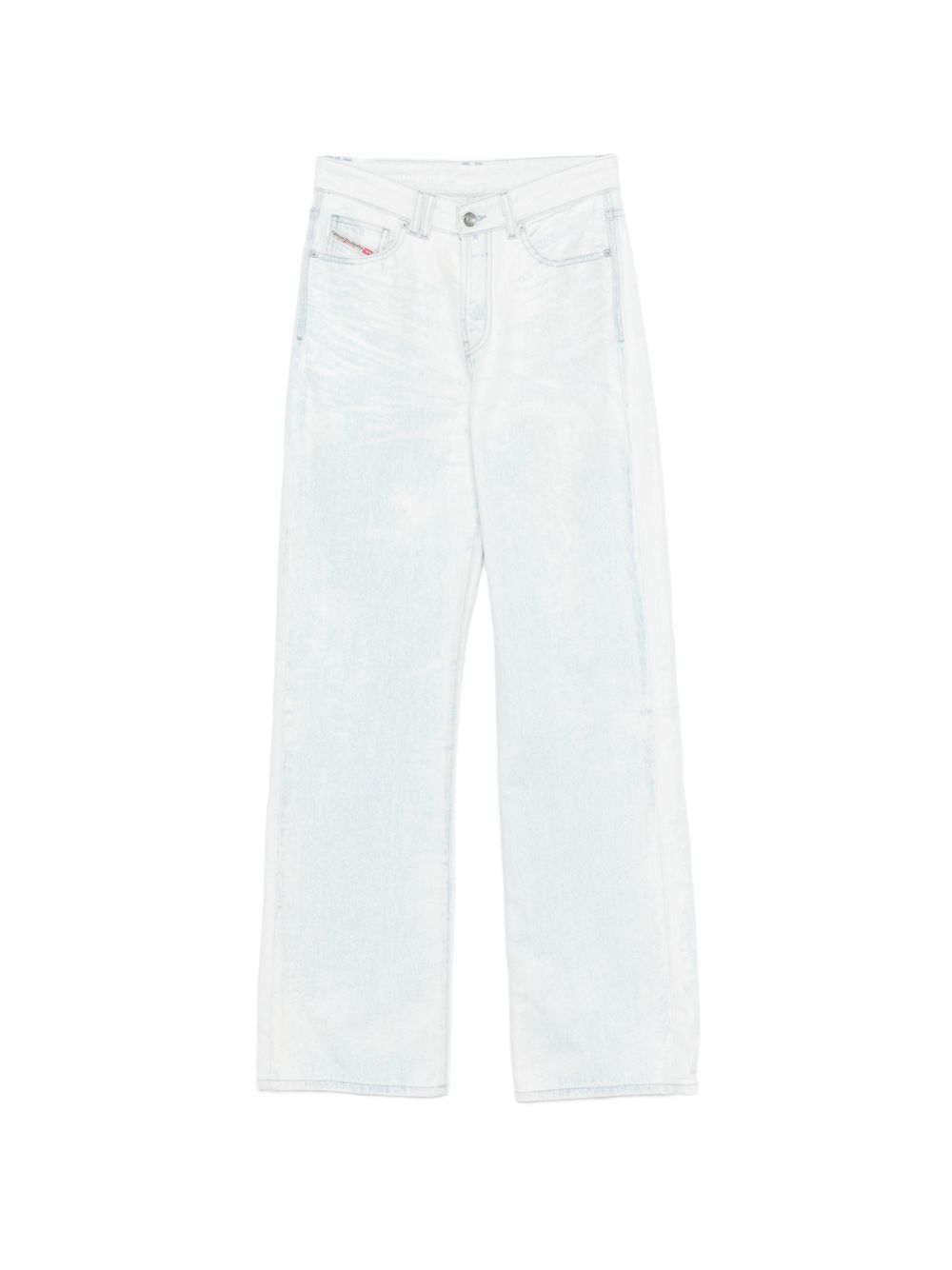Diesel Straight-Leg Denim Cotton Jeans Clear Blue