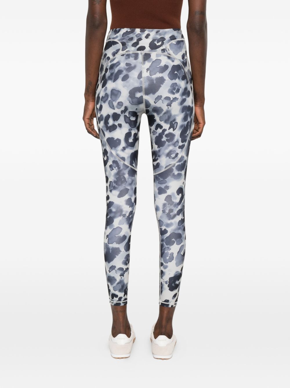 Adidas By Stella McCartney Animal Print 7/8 Leggings BLACK
