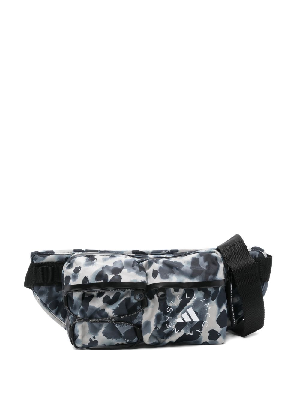 Adidas By Stella Mccartney Logo Graphic Print Bum Bag BLACK