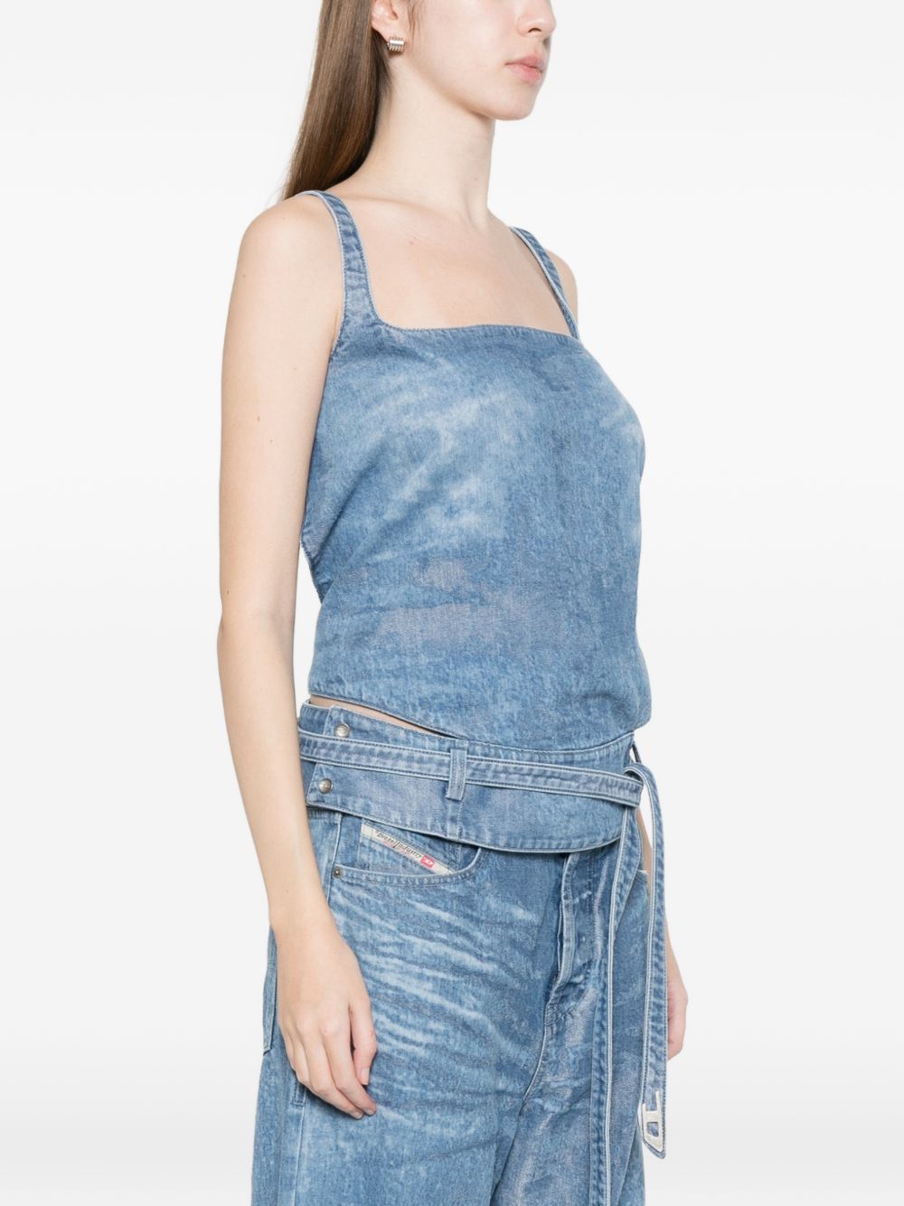 Diesel Denim Tank Top Clear Blue