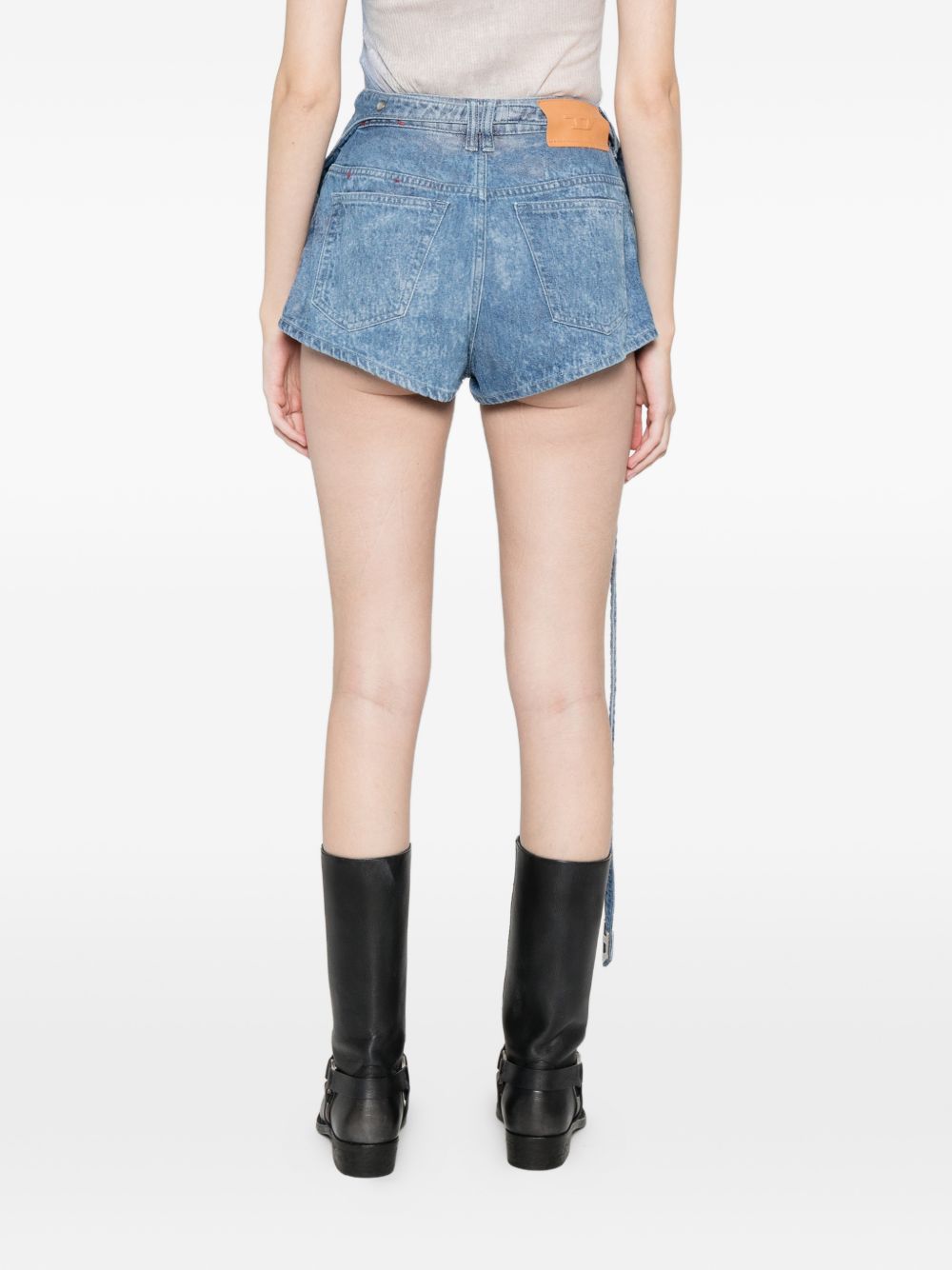 Diesel Denim Cotton Shorts Clear Blue