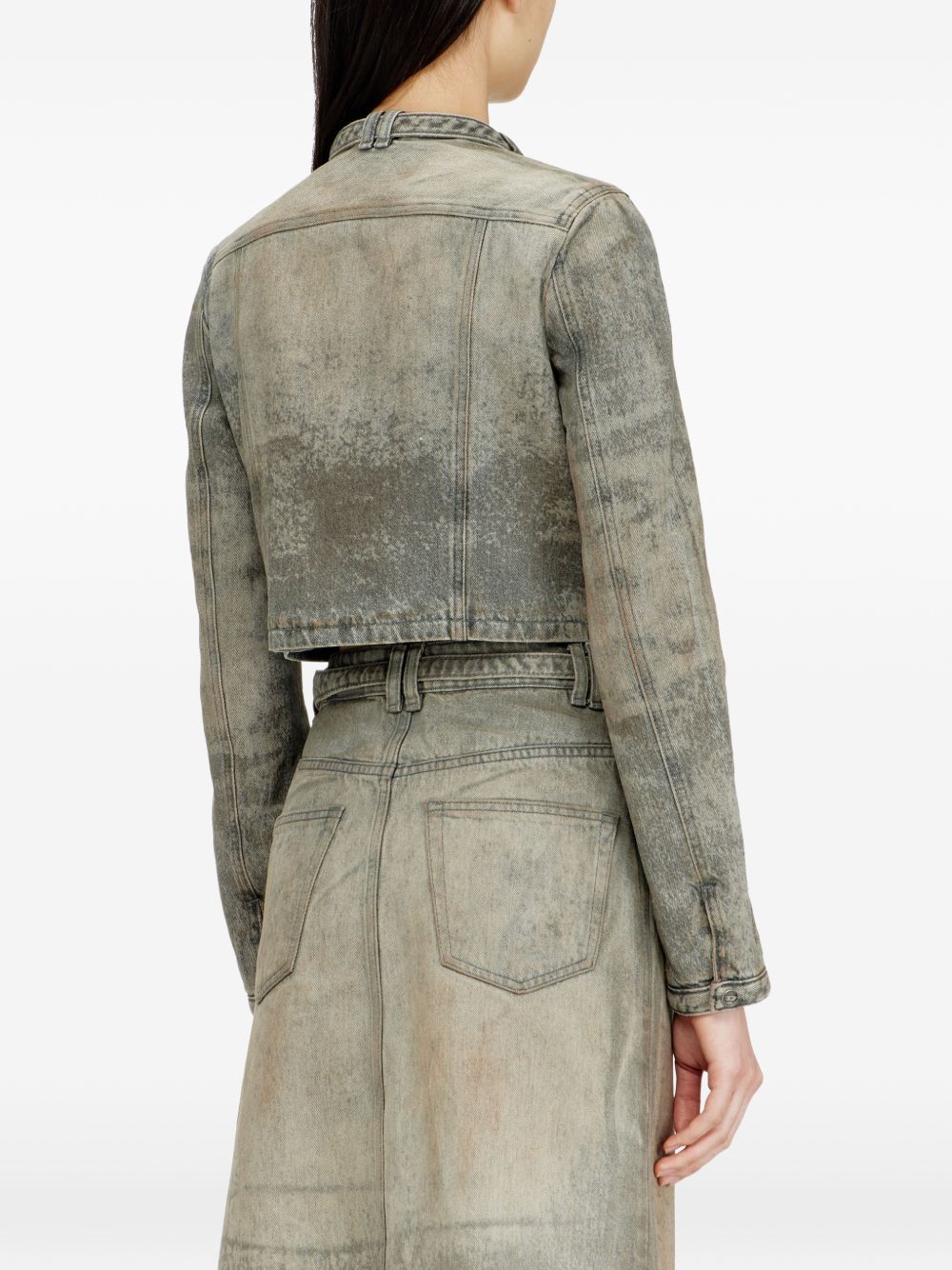 Diesel Racer Collar Denim Jacket Black