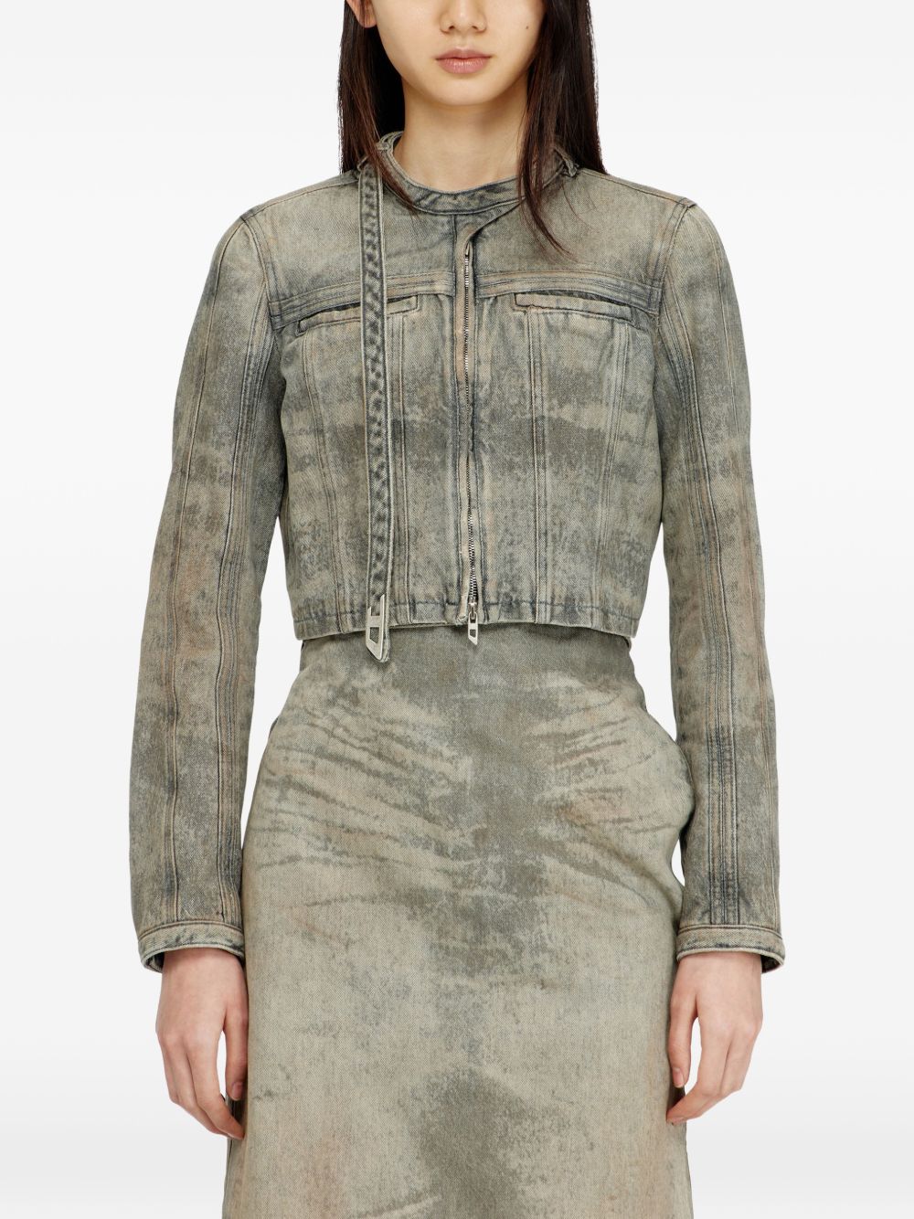 Diesel Racer Collar Denim Jacket Black