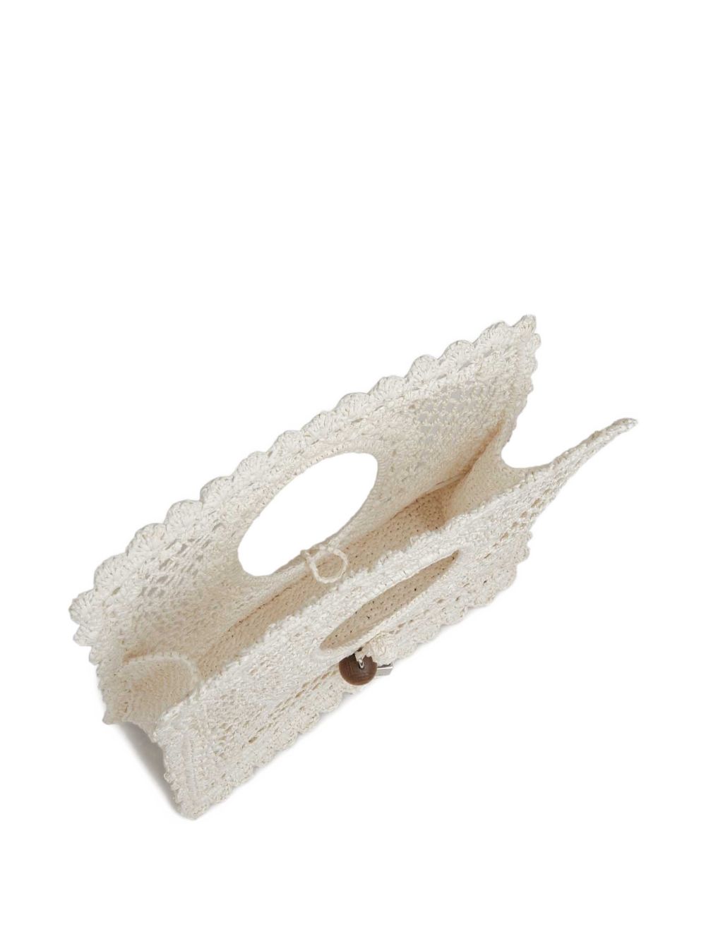 Jacquemus Le Petit Carre Crochet Bag White