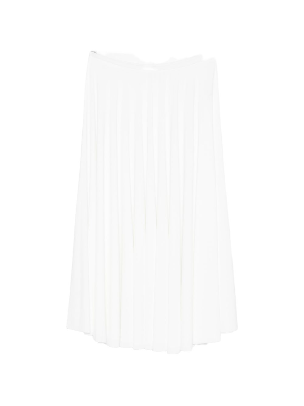 Norma Kamali Flared Draped Midi Skirt White white