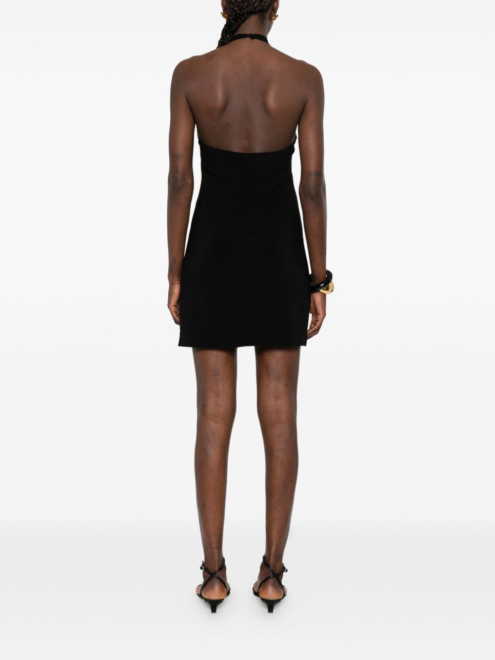Norma Kamali Halterneck Sleeveless Mini Dress Black black