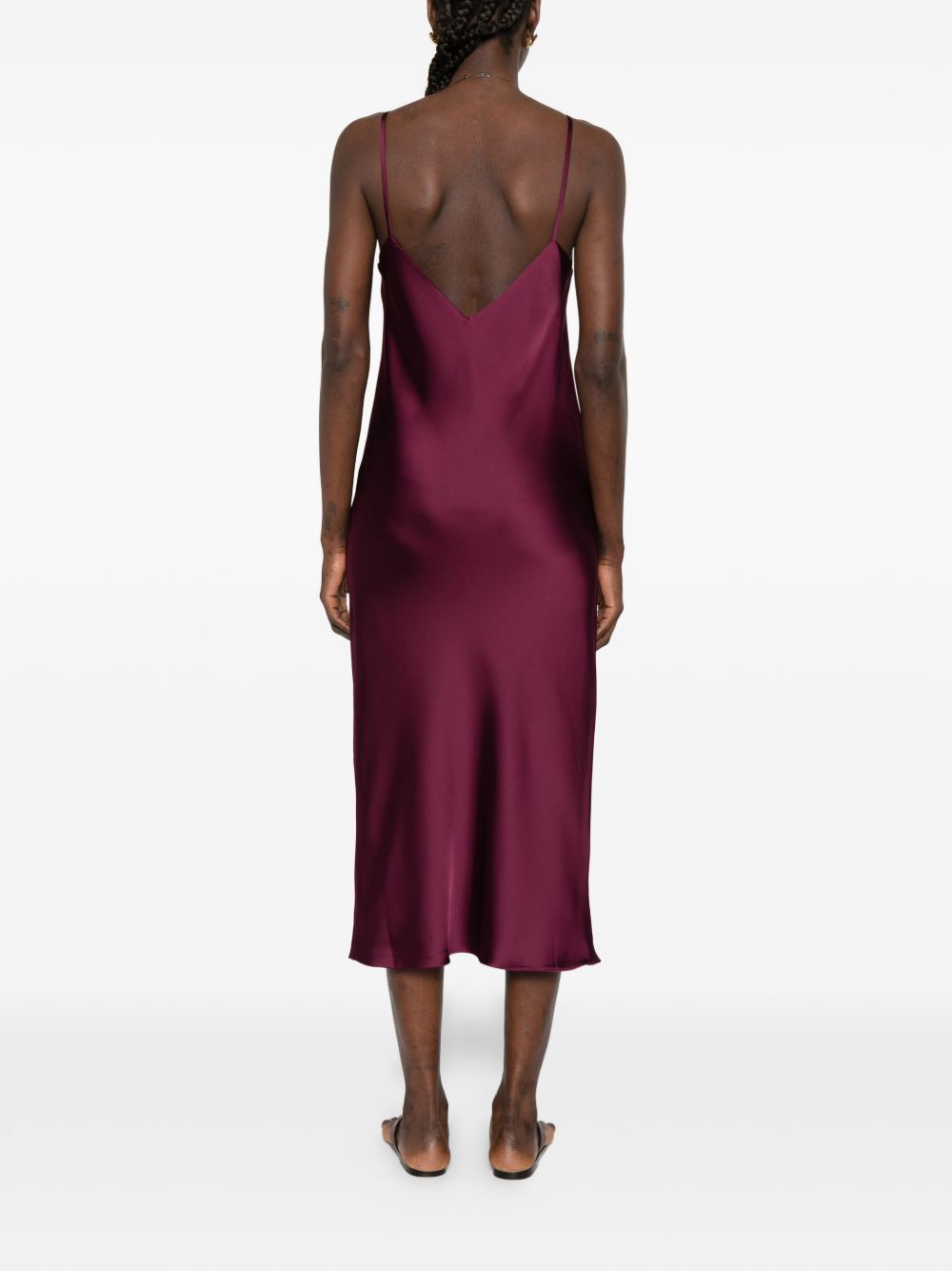 Norma Kamali Spaghetti Strap Slip Dress Purple purple