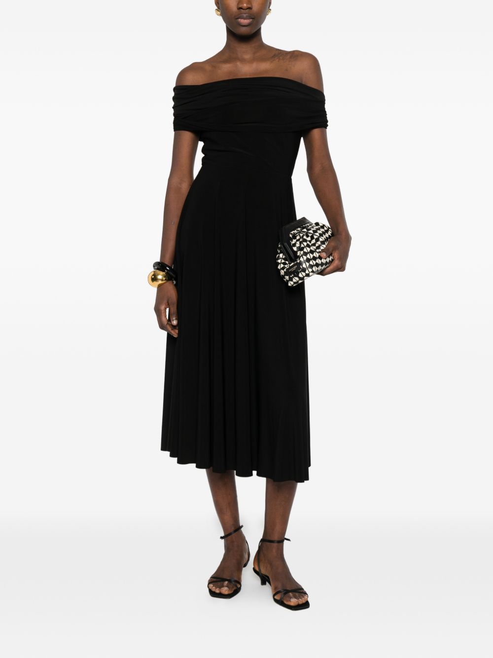 Norma Kamali Sleeveless Midi Dress Black Black