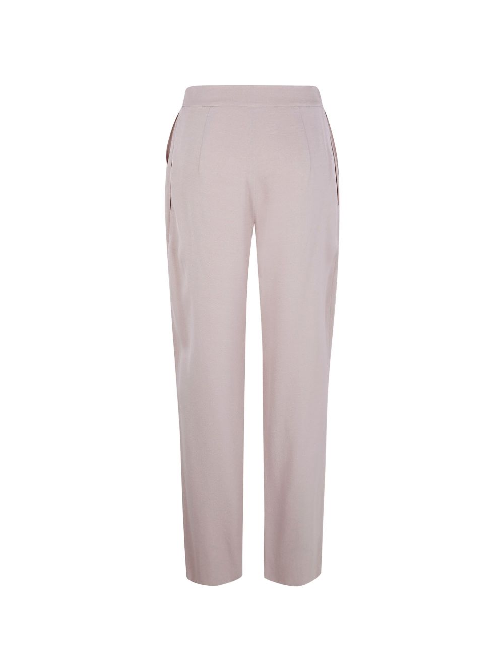 Emporio Armani High-Waisted Pleated Trousers Beige