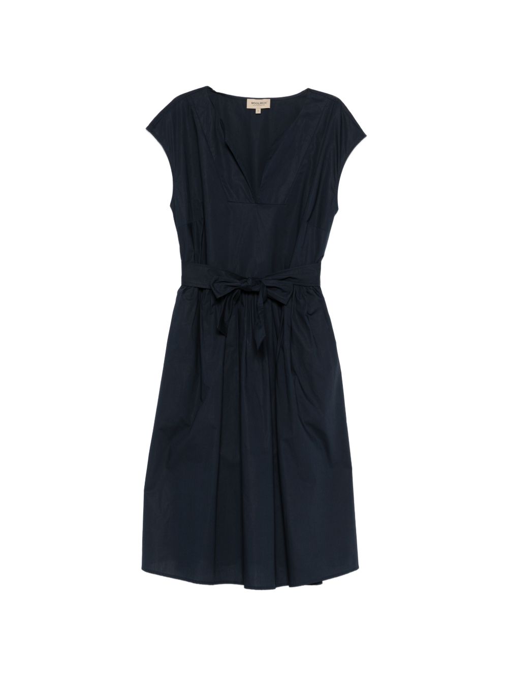 Woolrich V-Neck Cotton Mini Dress Blue