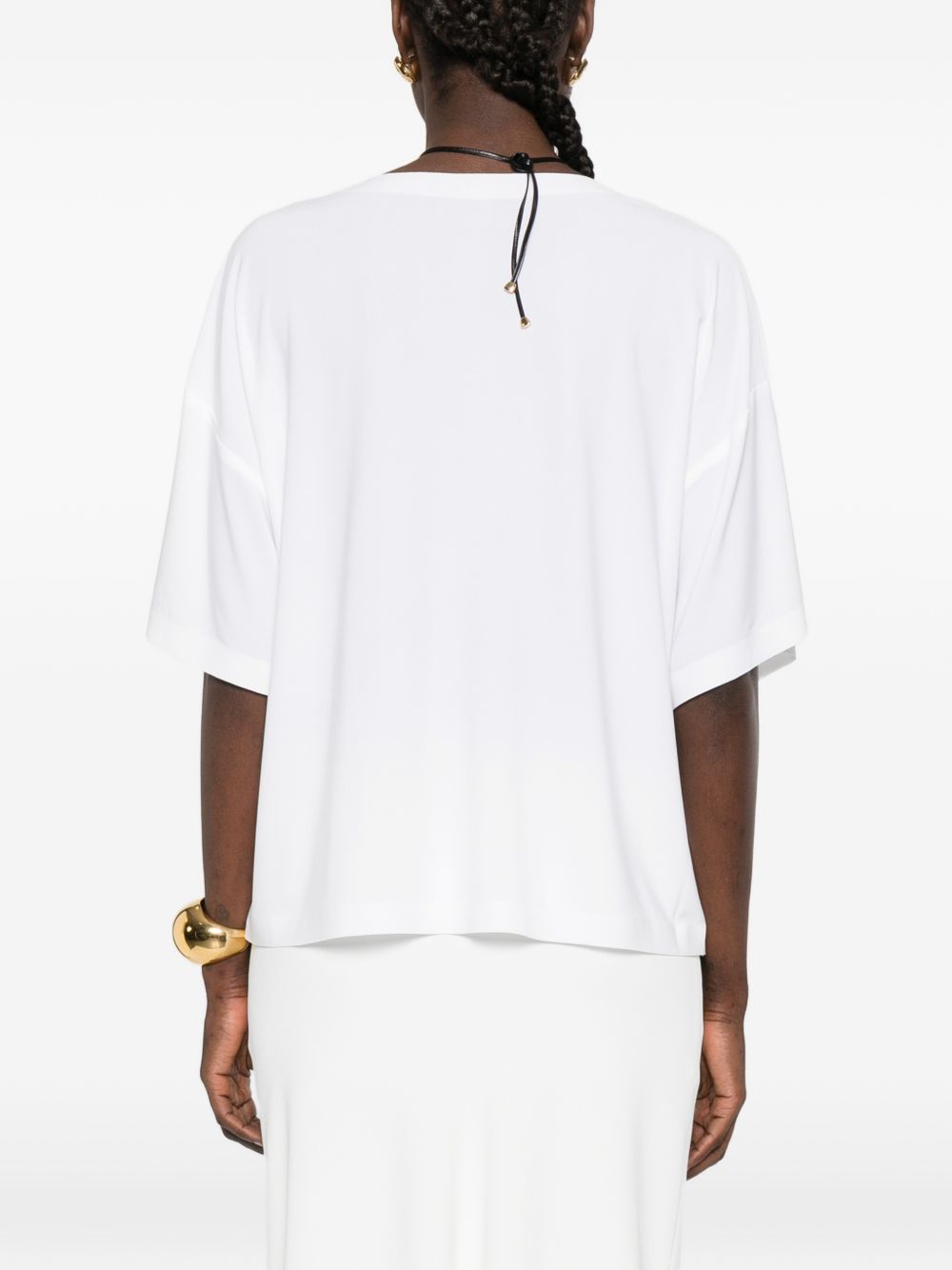 Norma Kamali Crew Neck White T-Shirt White White