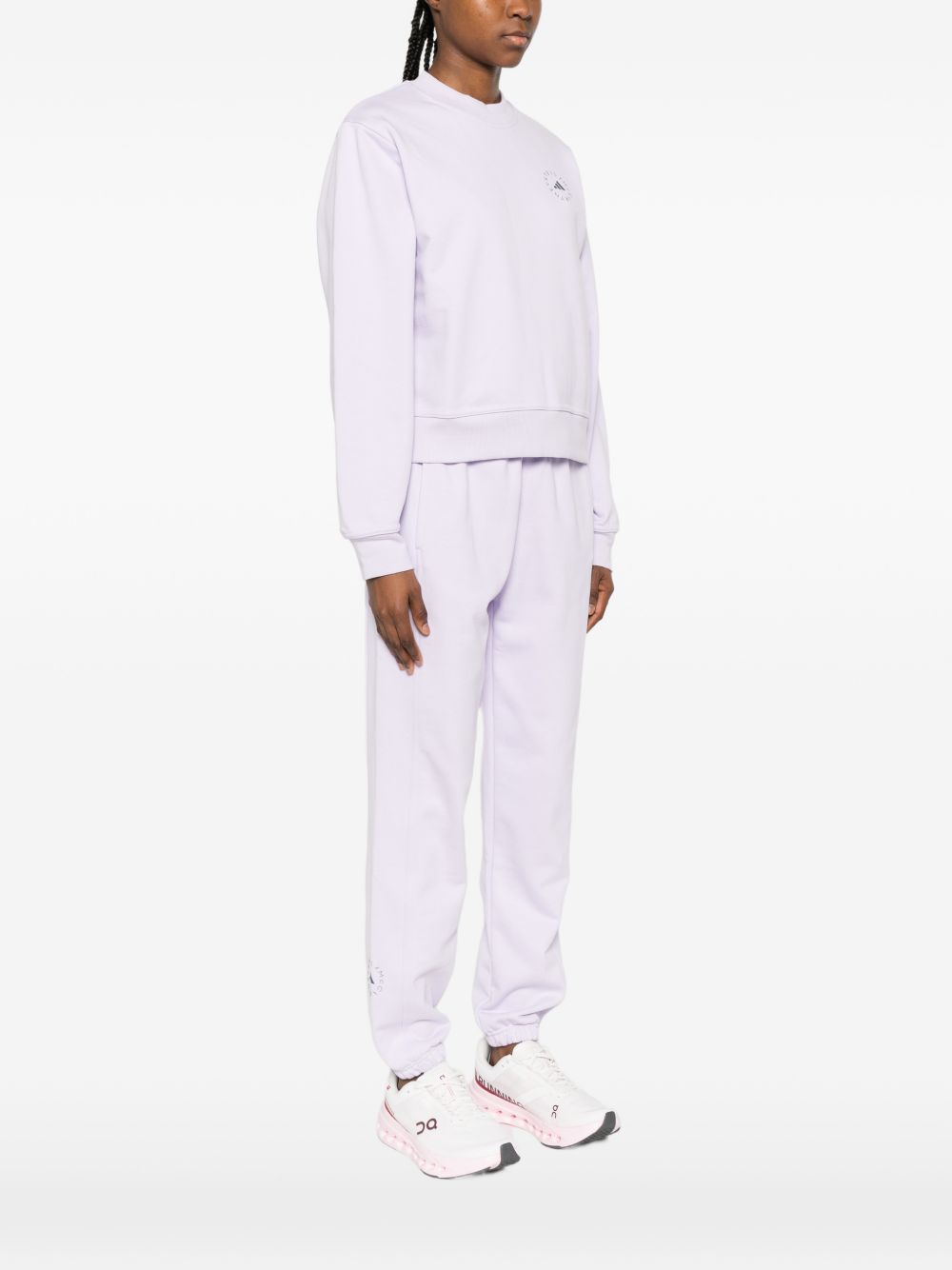 Adidas By Stella McCartney Cotton crewneck sweatshirt LILAC