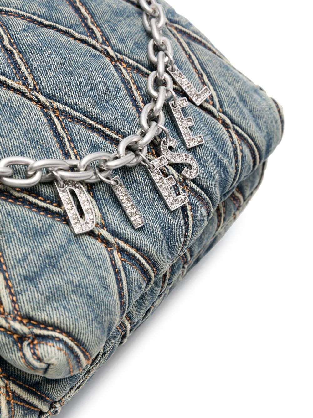 Diesel Sheer Nylon Shoulder Bag Clear Blue