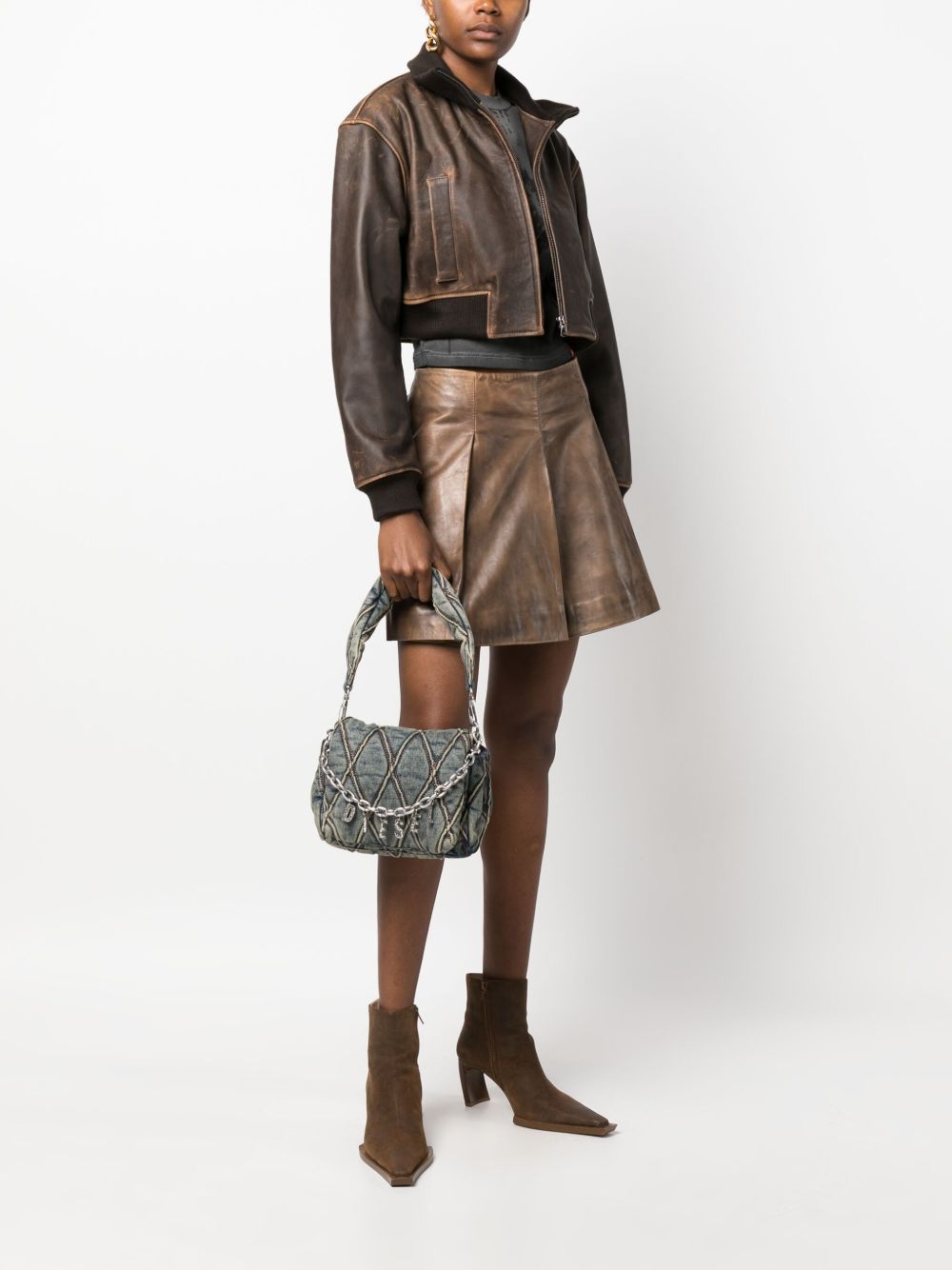 Diesel Sheer Nylon Shoulder Bag Clear Blue