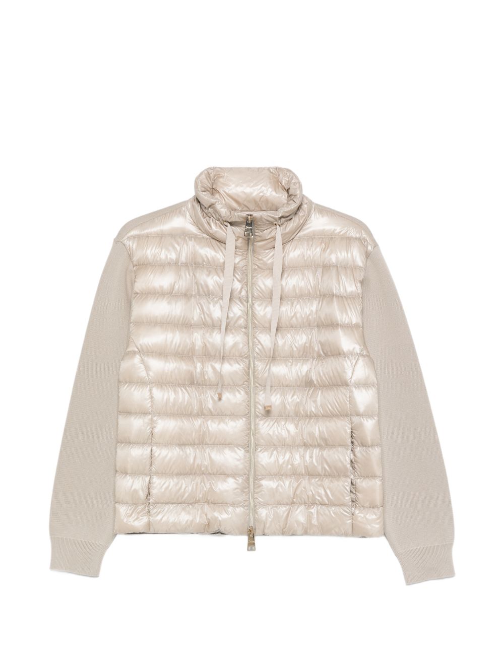 HERNO Quilted High-Neck Zip Jacket Powder powder