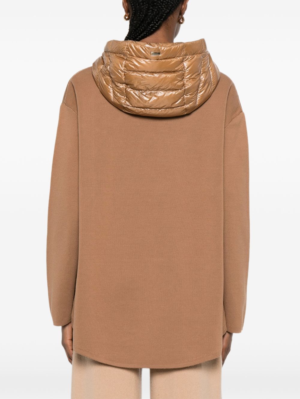 HERNO Padded Hooded Coat Camel camel