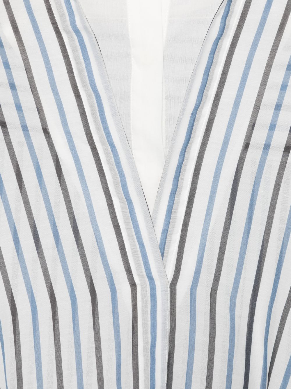 Semicouture Striped Cotton Asymmetric Shirt Blue