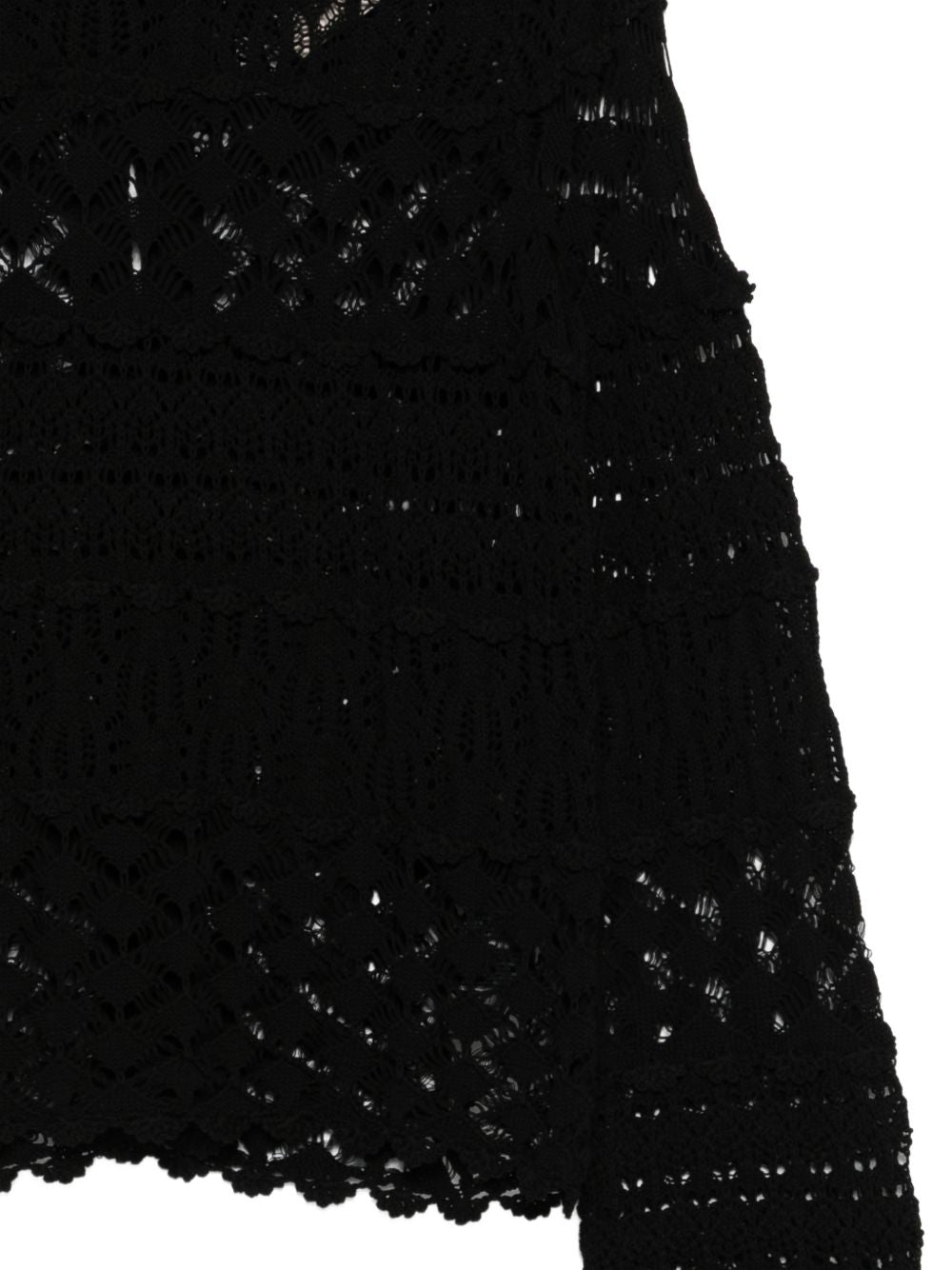 Semicouture Crochet Cotton Cardigan Black