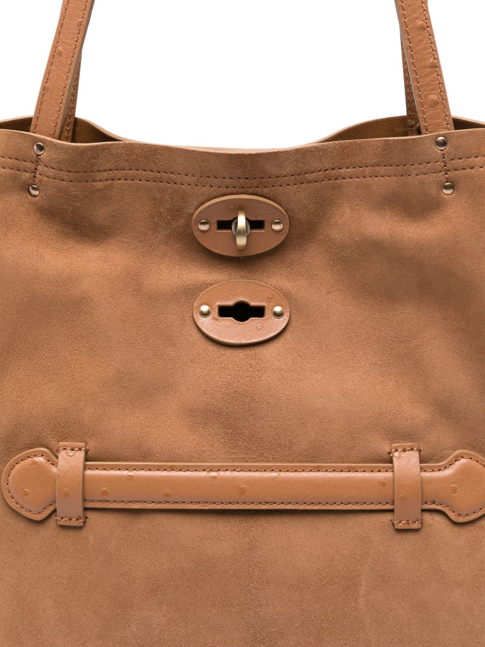 Zanellato Cashmere Leather Handbag Brown